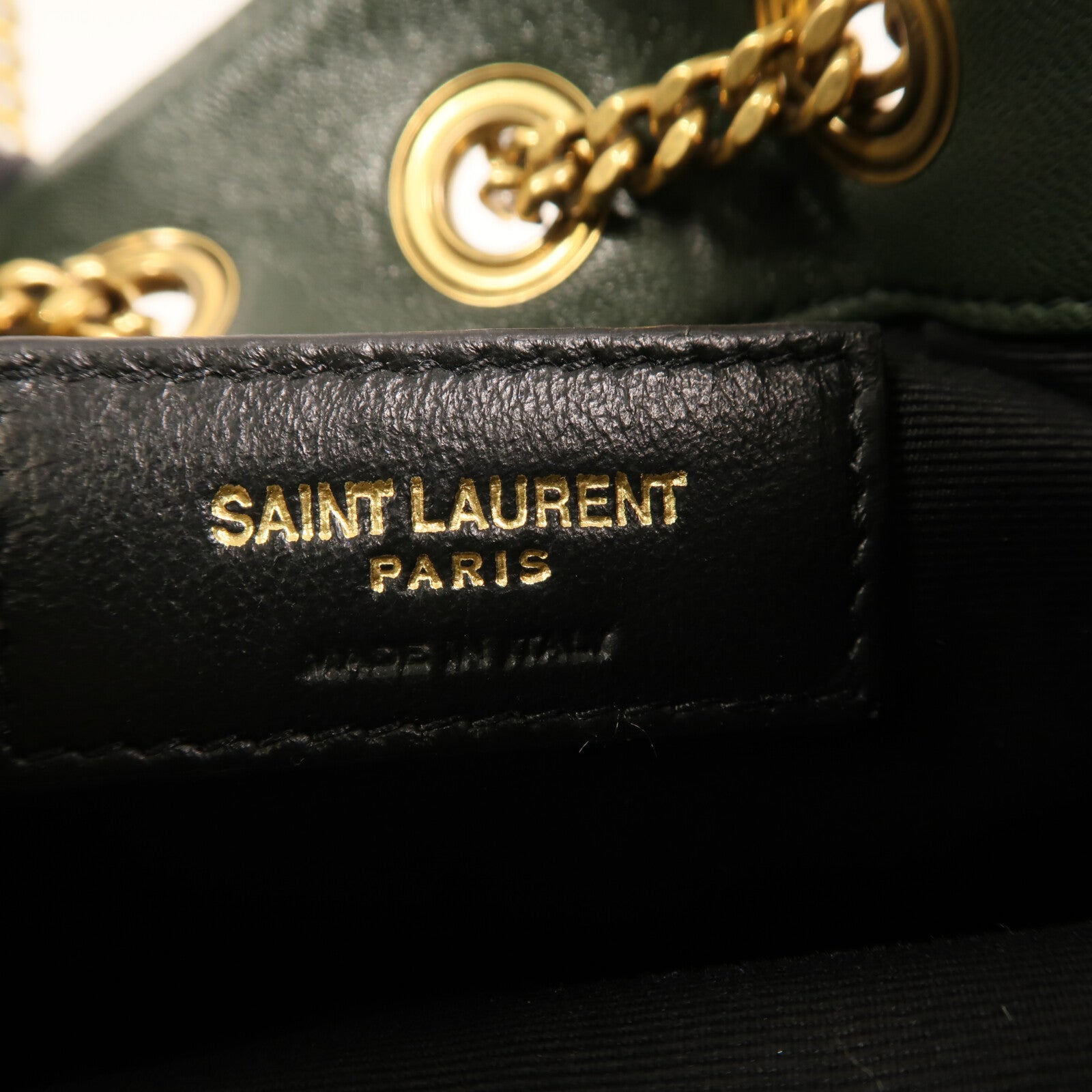 SAINT LAURENT 羊皮皮革Joe Mini Bucket金扣鏈帶肩背袋