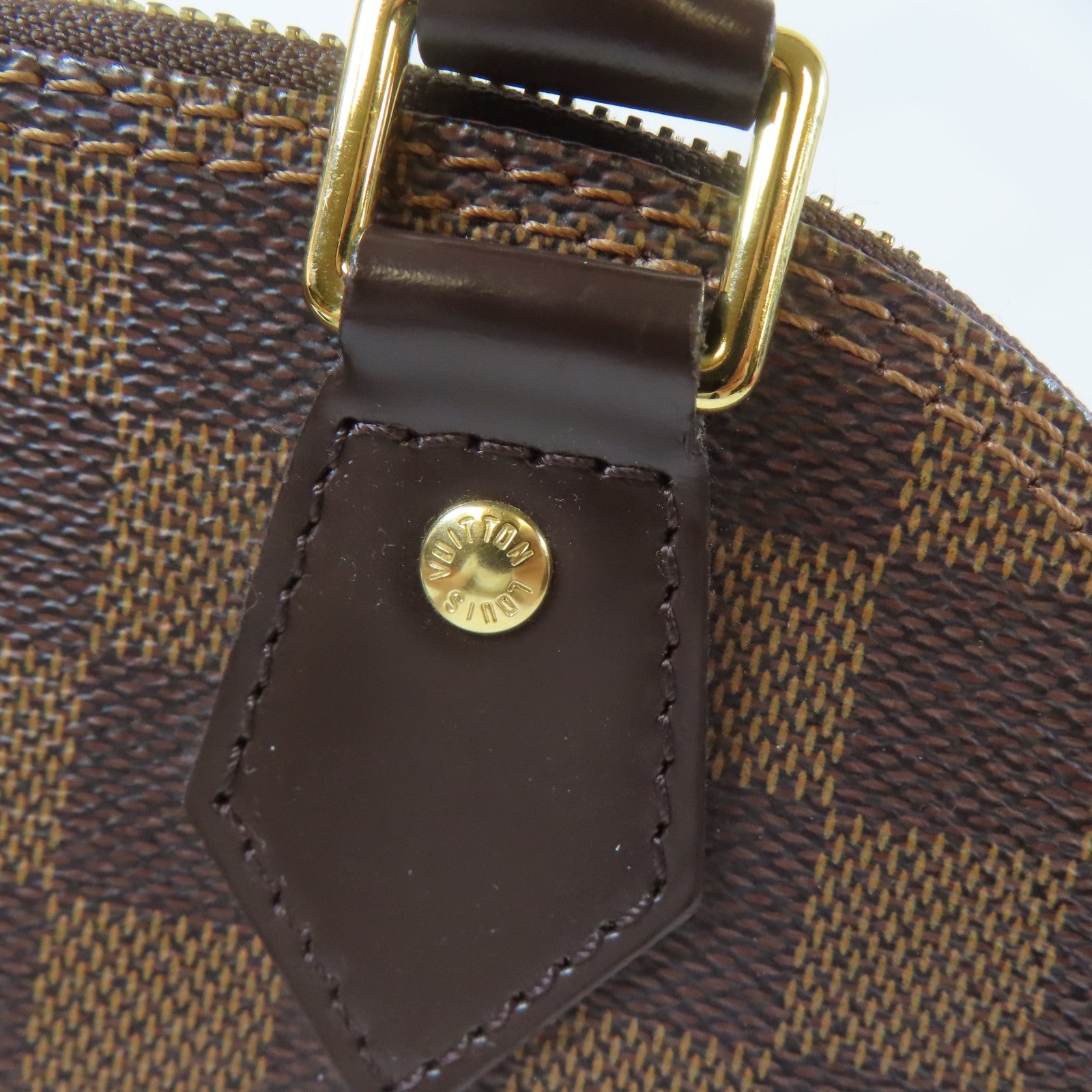 LOUIS VUITTON Damier Alma金扣手挽肩背兩用袋啡色