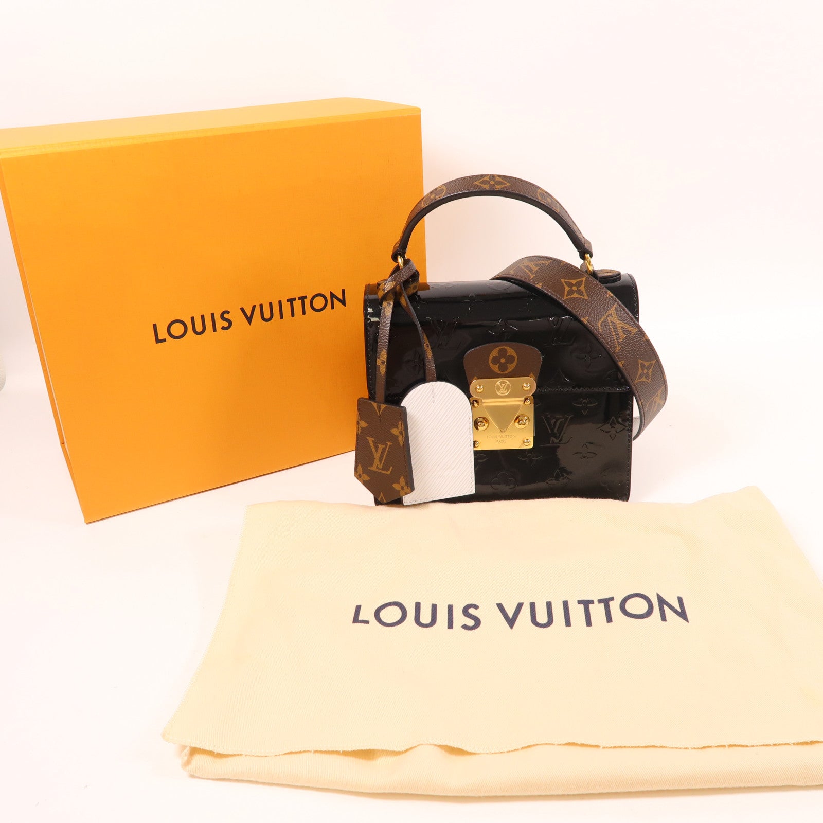 LOUIS VUITTON LV GHW Spring Street 2 Way Shoulder Bag M90375 Monogram Epi Vernis