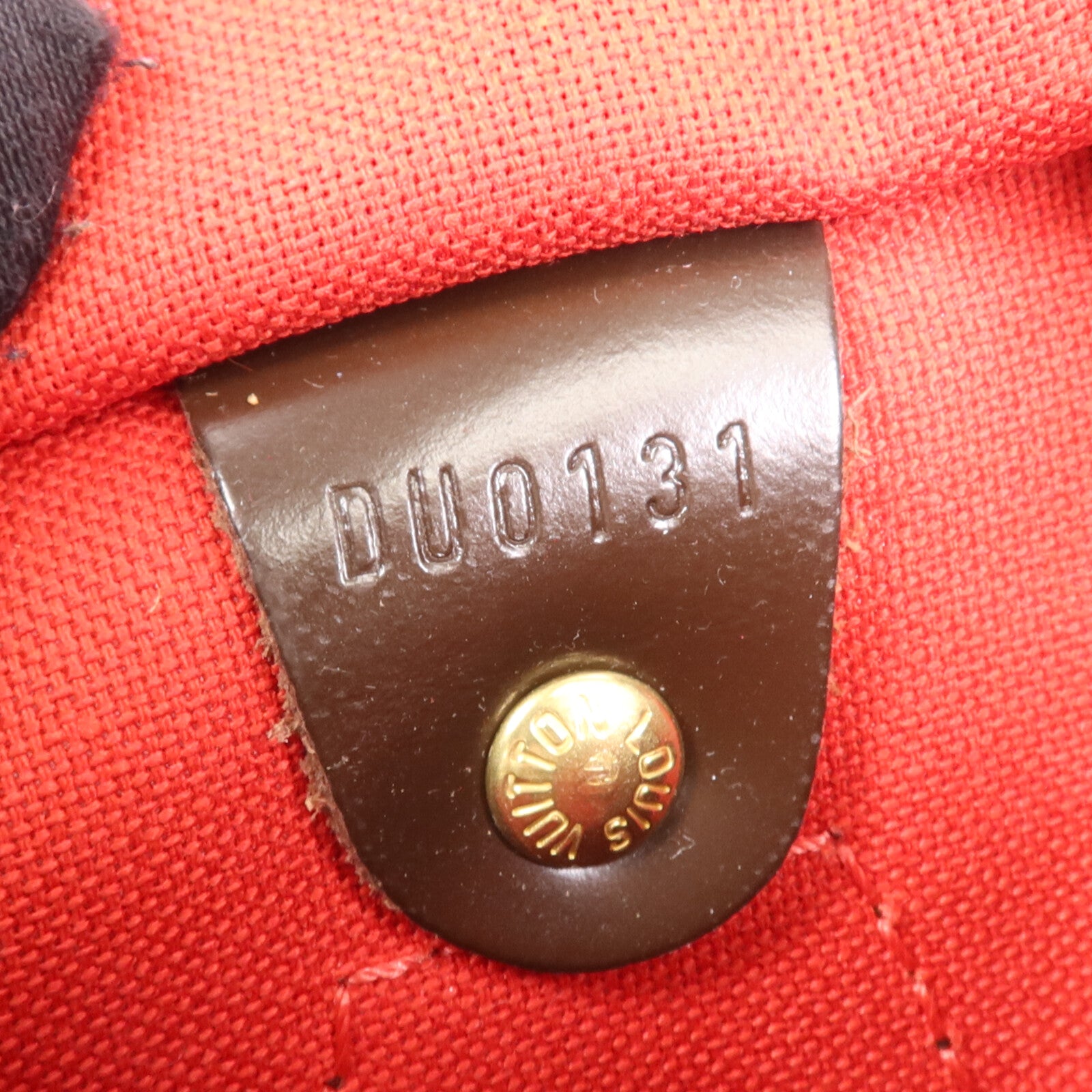 LOUIS VUITTON Damier Speedy 30金扣手挽袋