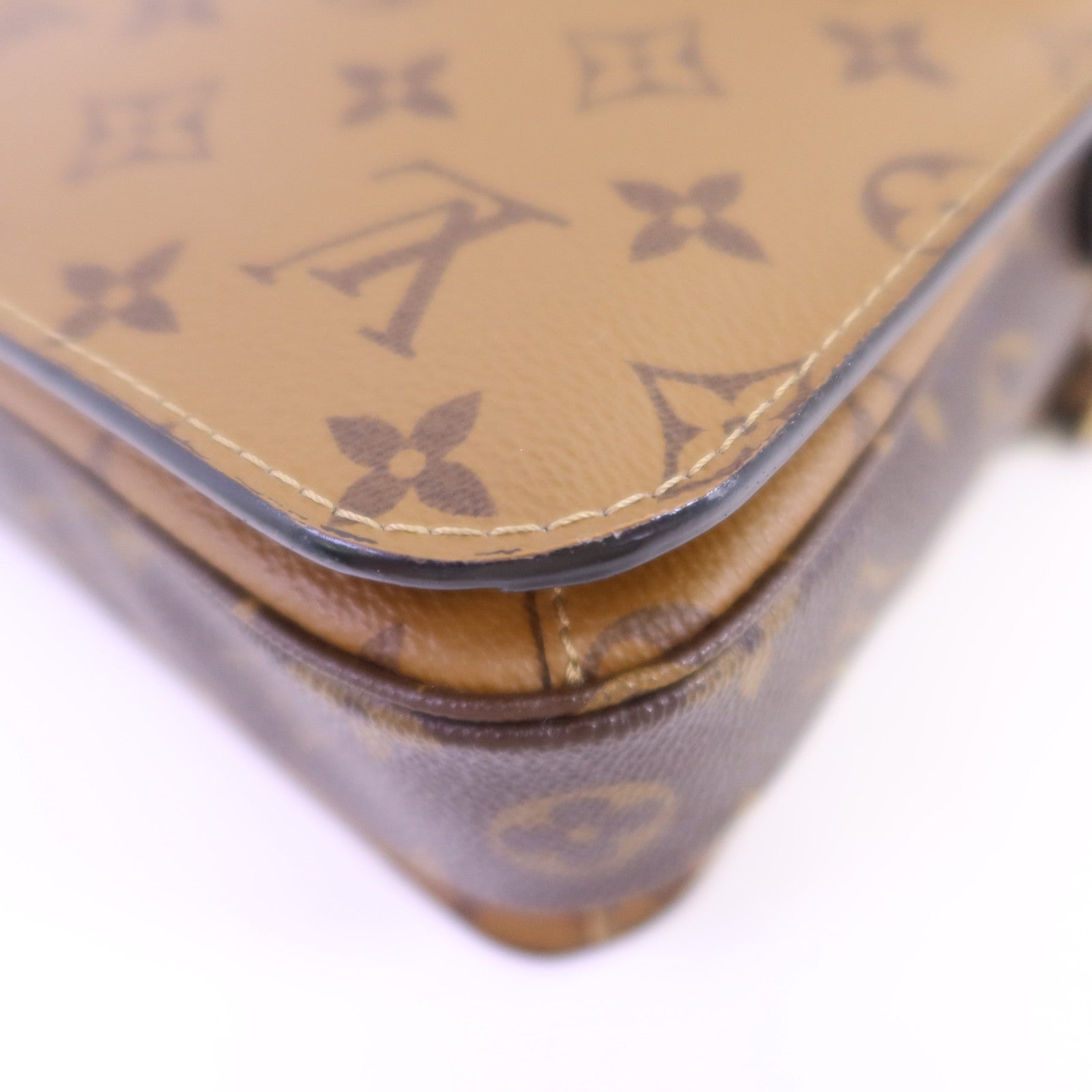LOUIS VUITTON Monogram Reverse Pochette Metis金扣手挽肩背兩用袋
