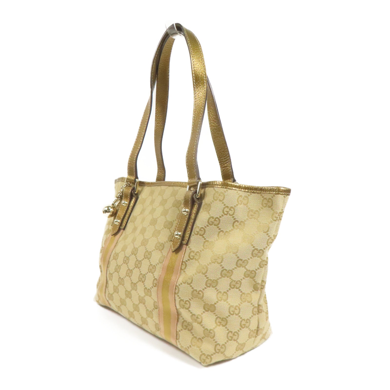 GUCCI GG Shoulder Bag Canvas Brown