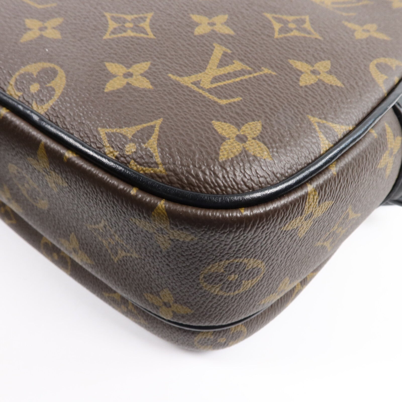 LOUIS VUITTON Monogram Macassar S Lock手挽肩背兩用袋