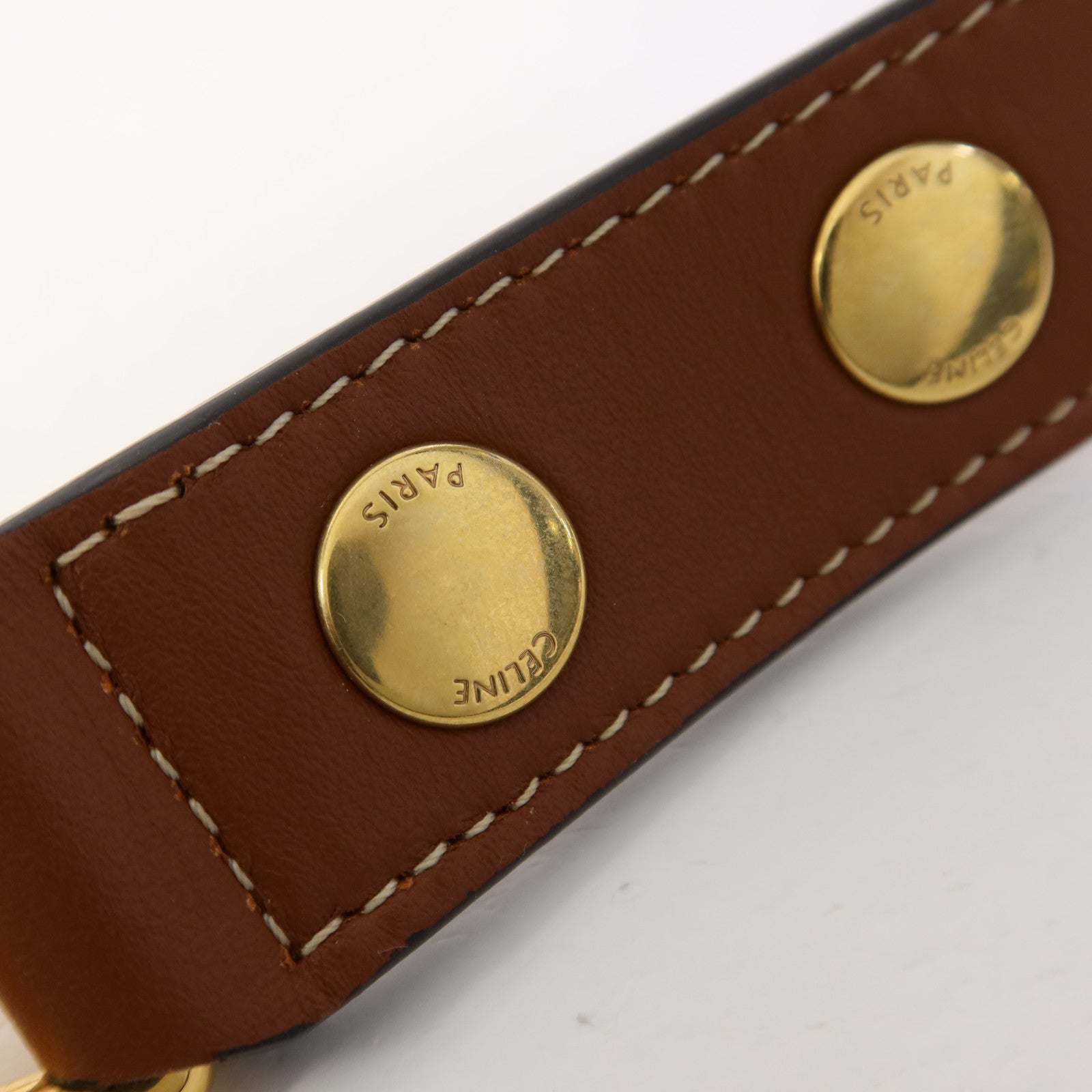 CELINE 牛皮皮革Ava Medium金扣肩背袋