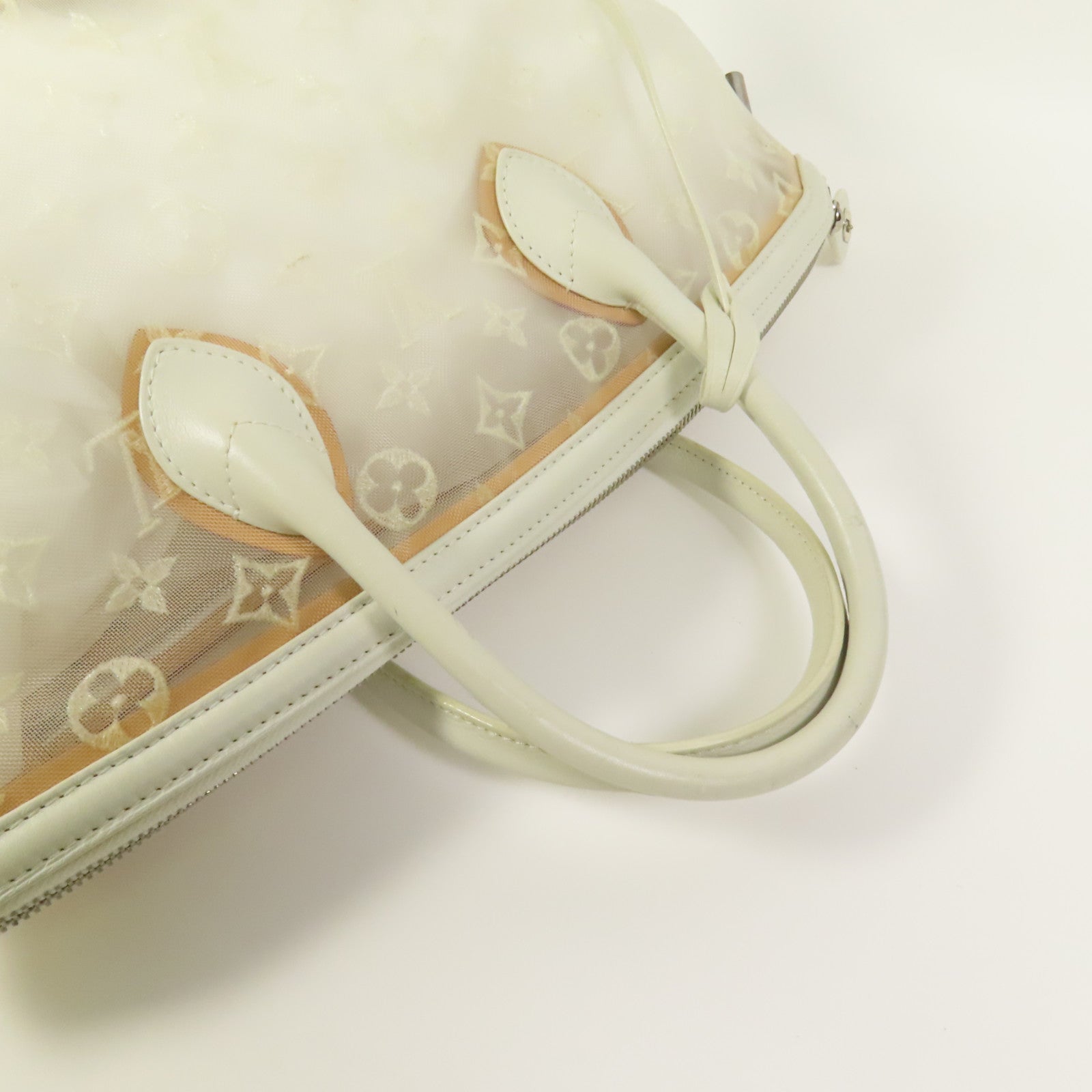 LOUIS VUITTON Monogram Transparent Lockit East West銀扣手挽袋