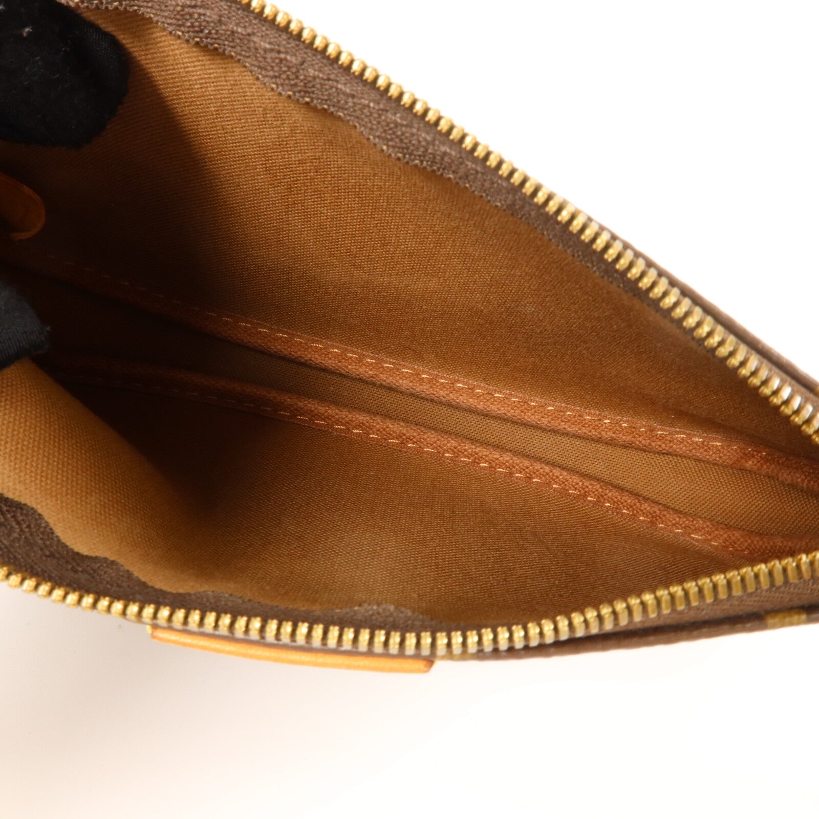 LOUIS VUITTON Monogram Multi Pochette Accessoires金扣手挽肩背兩用袋棕色