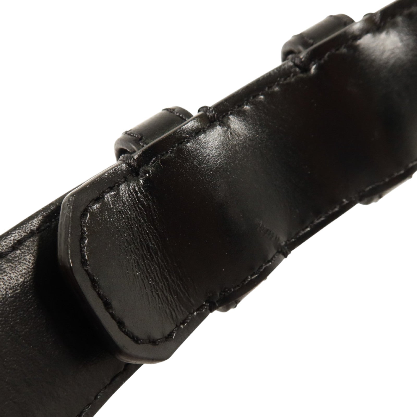 CELINE 牛皮皮革Triomphe Belt 70cm金扣皮帶