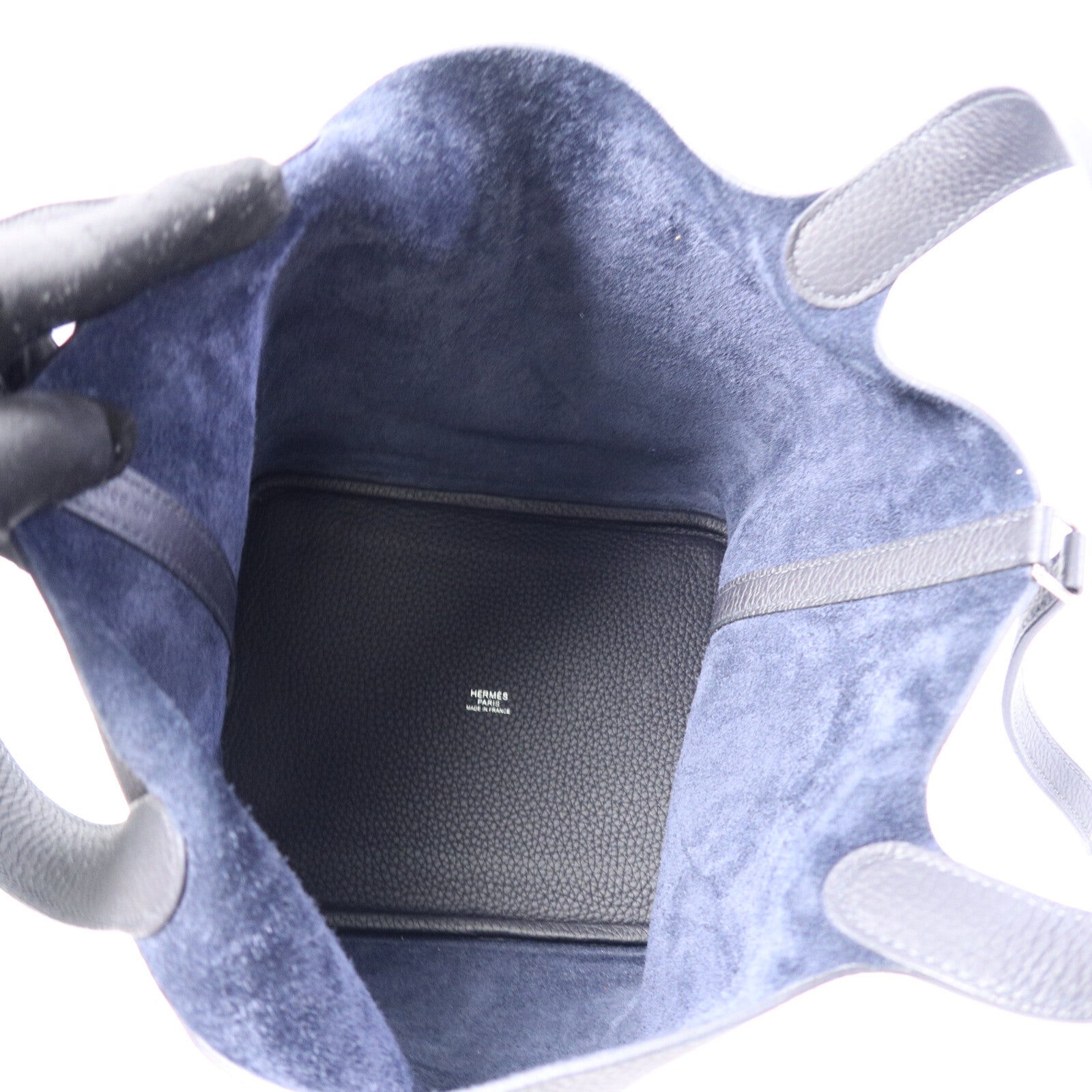 HERMES Clemence皮革Picotin MM手挽袋Blue Nuit