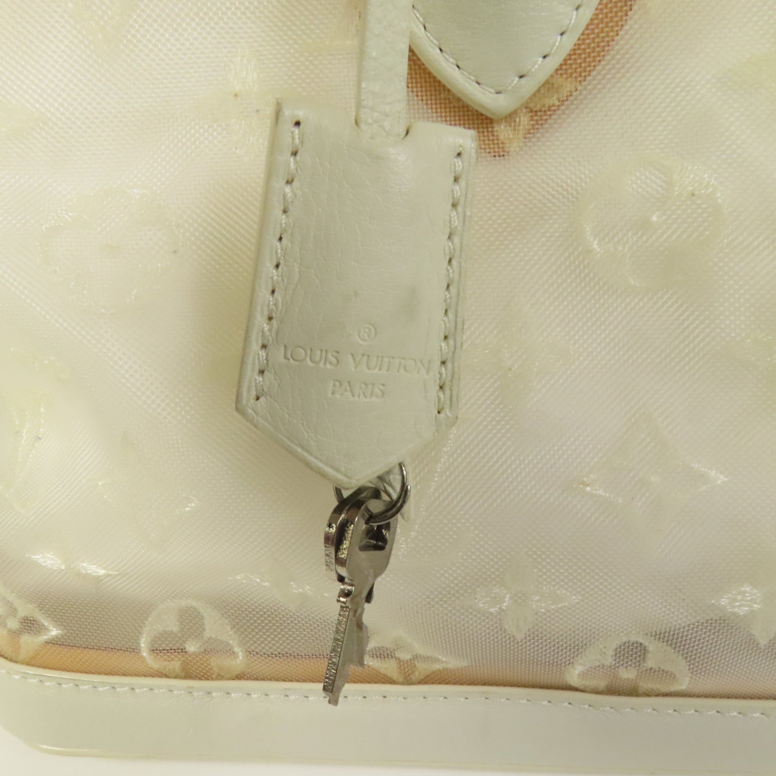 LOUIS VUITTON Monogram Transparent Lockit East West銀扣手挽袋