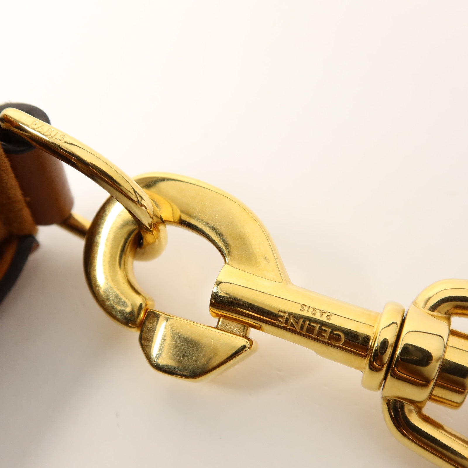 CELINE 牛皮皮革Ava Medium金扣肩背袋