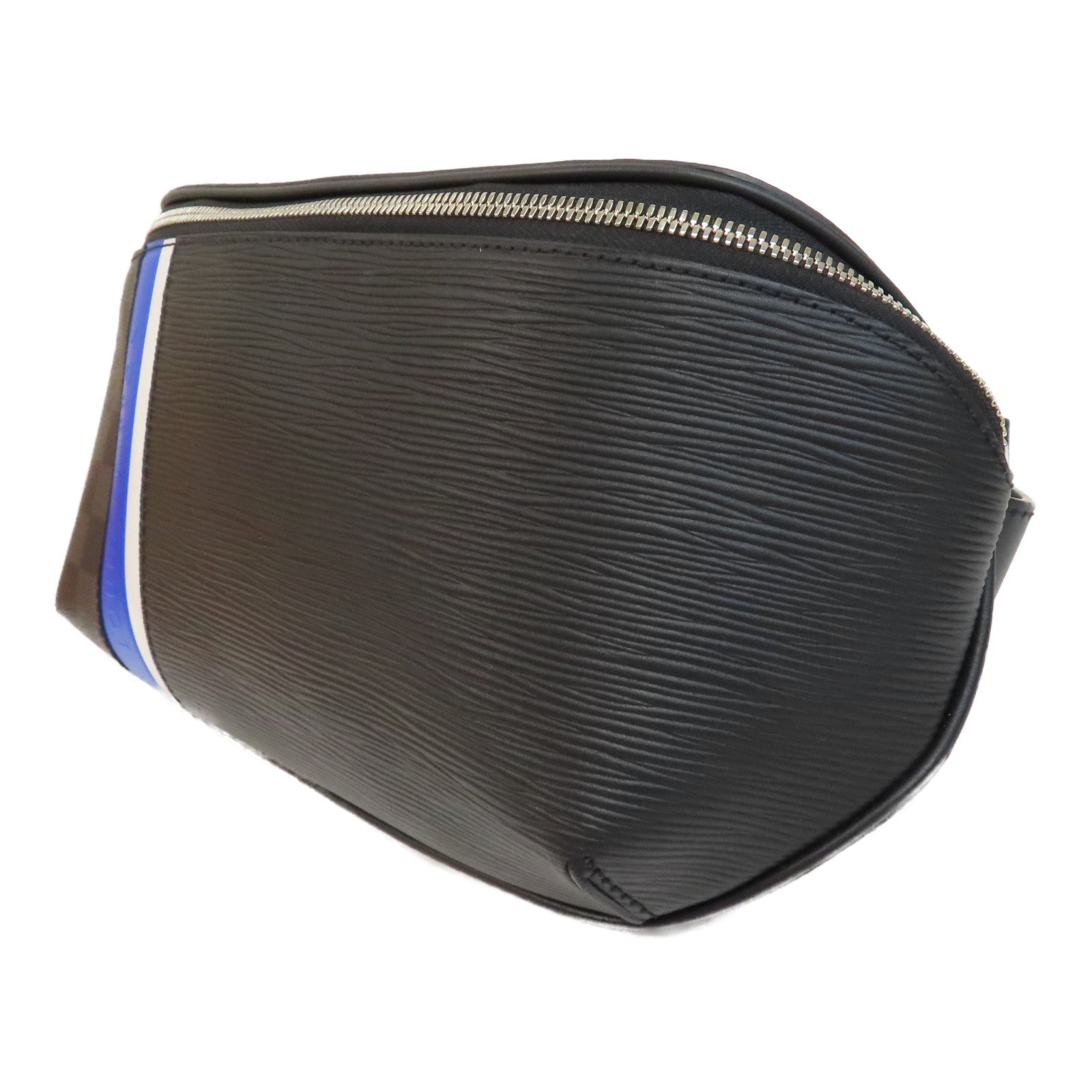 LOUIS VUITTON EPI Bum Bag銀扣肩背袋黑色