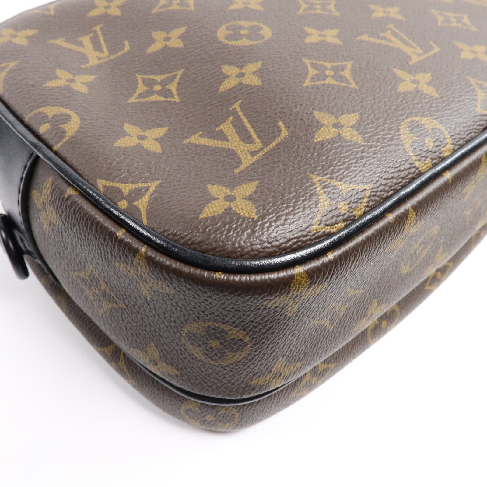 LOUIS VUITTON Monogram Macassar S Lock手挽肩背兩用袋