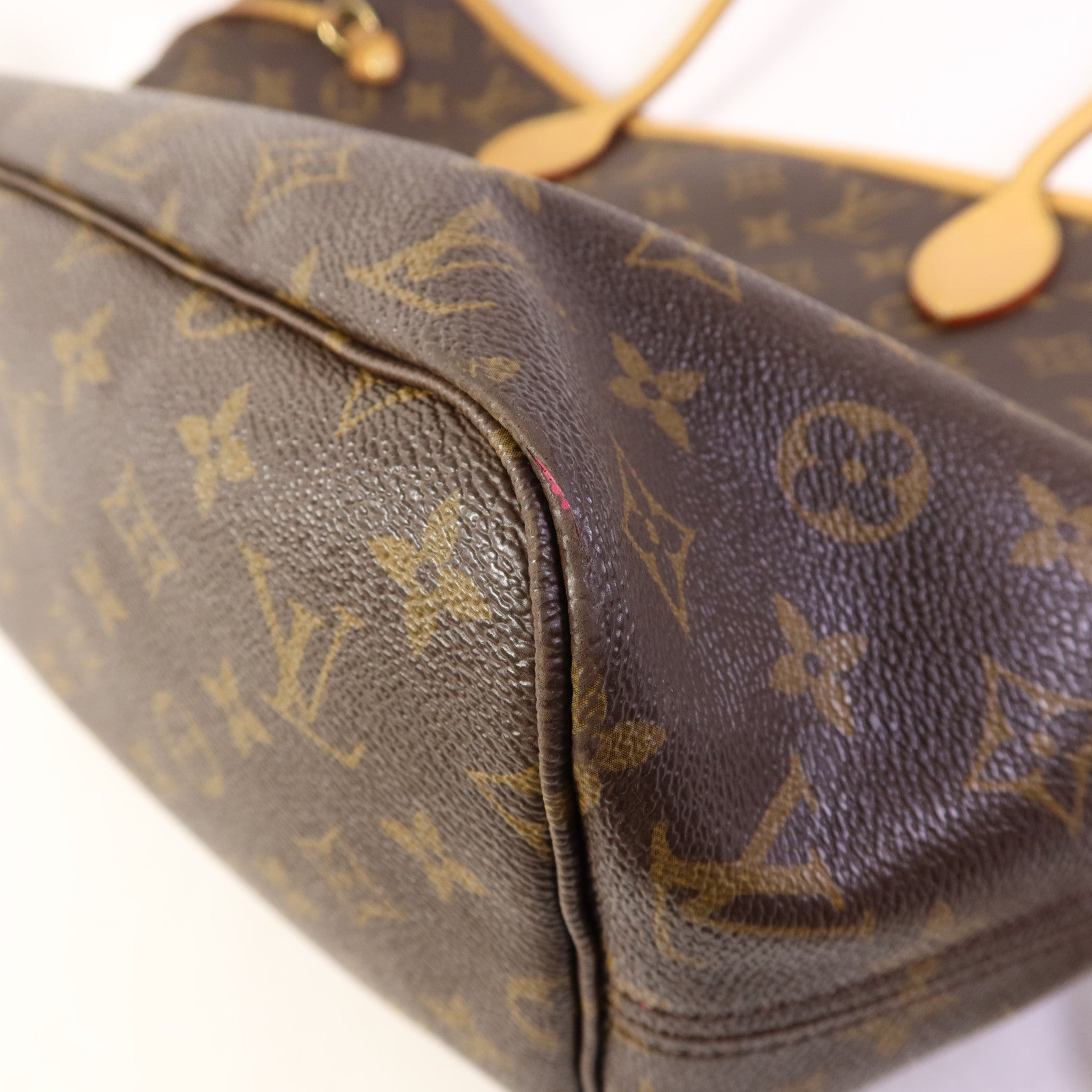 LOUIS VUITTON Monogram Neverfull MM金扣手挽袋