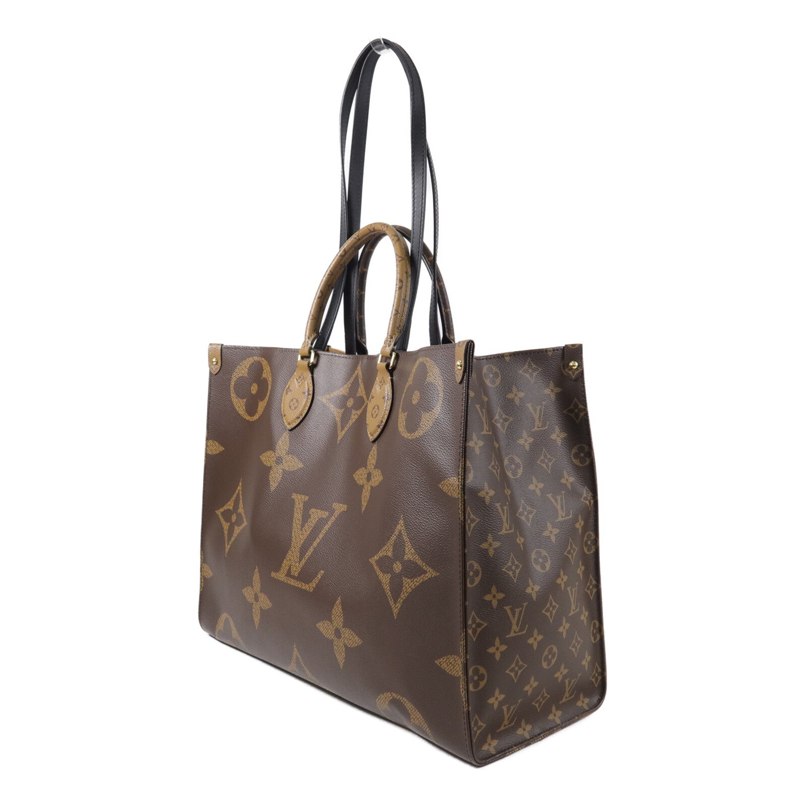 LOUIS VUITTON Monogram Giant Reverse On The Go GM金扣手挽肩背兩用袋