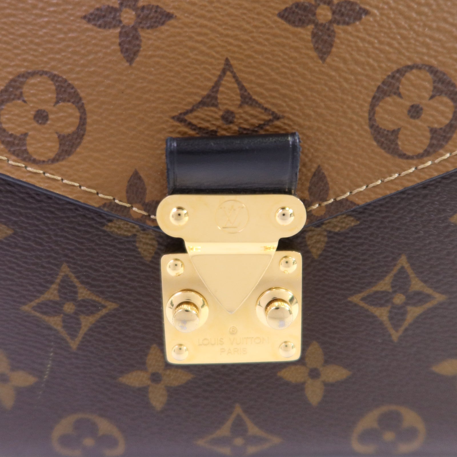 LOUIS VUITTON Monogram Reverse Pochette Metis金扣手挽肩背兩用袋