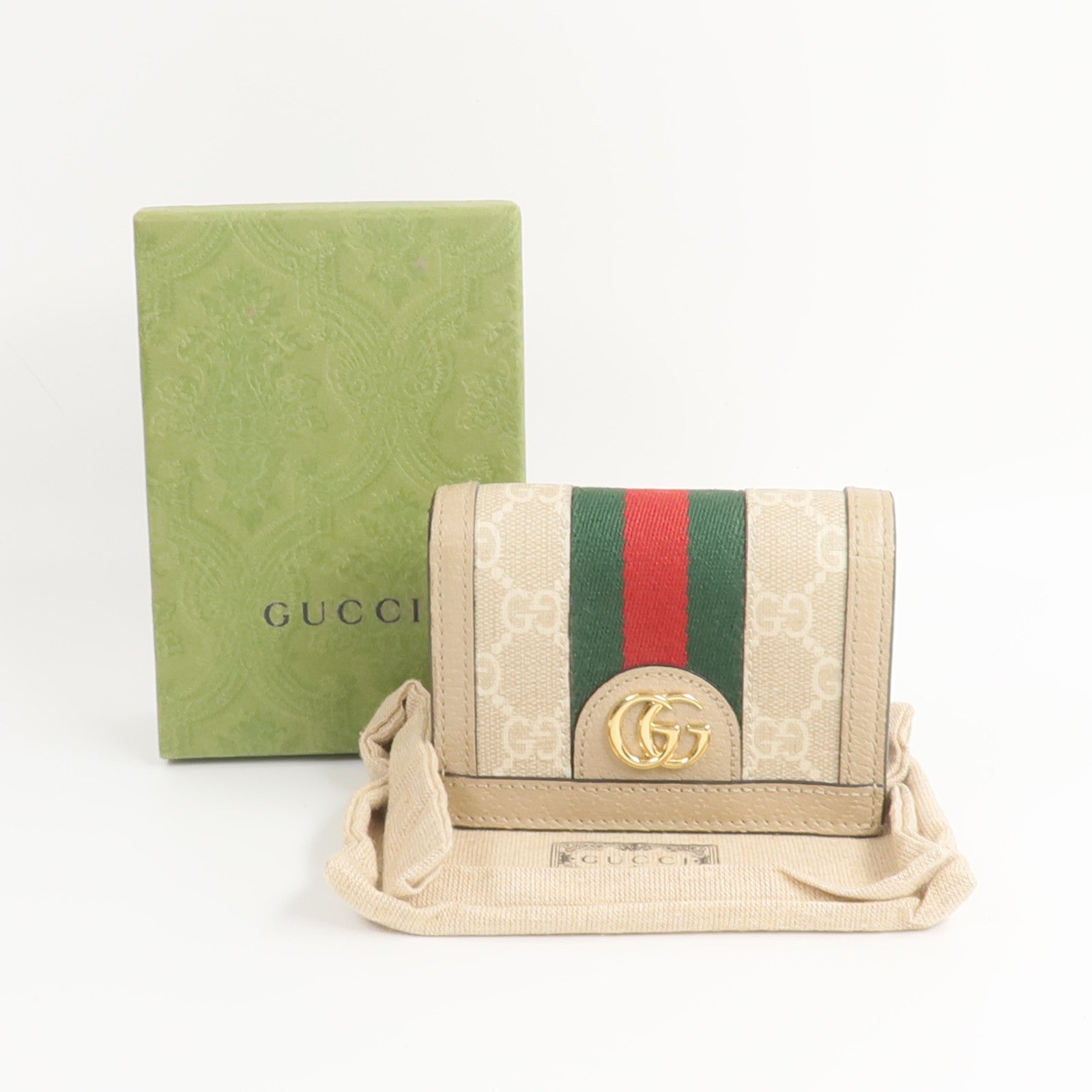 GUCCI 塗層帆布Ophidia GG Card Case Wallet錢包