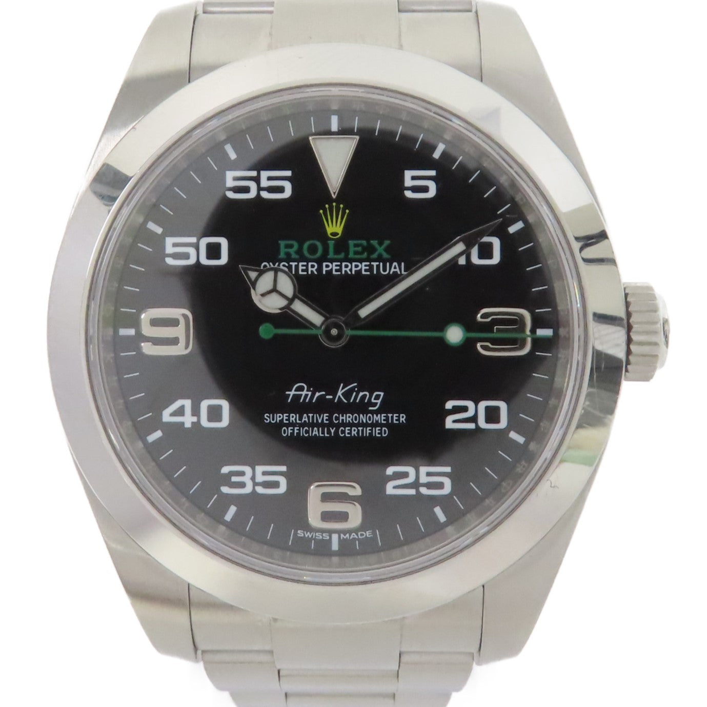 ROLEX Air King不鏽鋼手錶自動機芯黑色