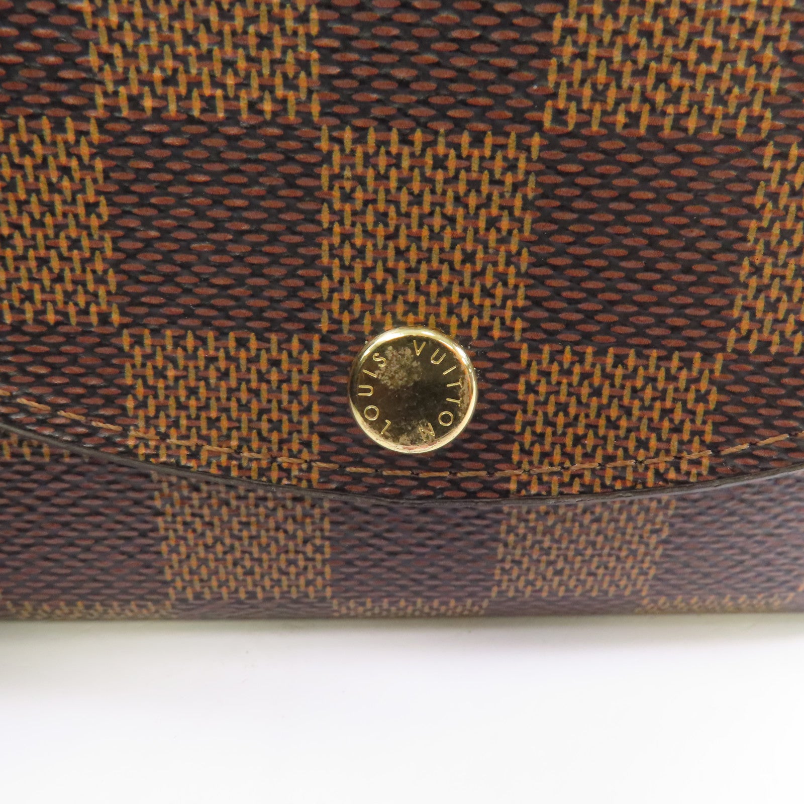 LOUIS VUITTON Damier Rosalie Coin Purse金扣零錢包棕色/粉紅色