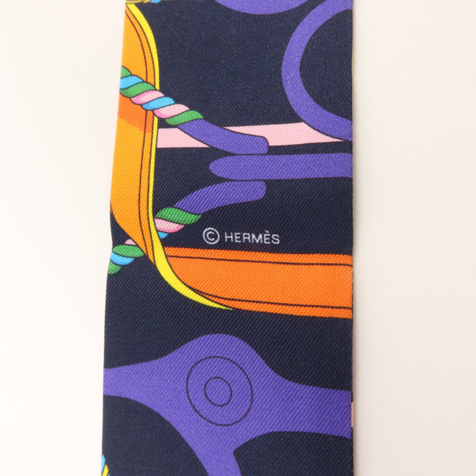 HERMES 絲質Twilly絲巾