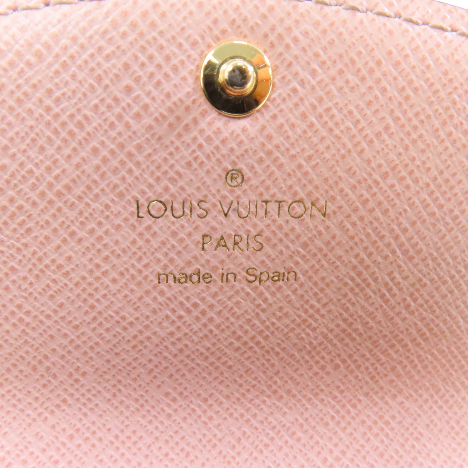 LOUIS VUITTON Damier Rosalie Coin Purse金扣零錢包棕色/粉紅色