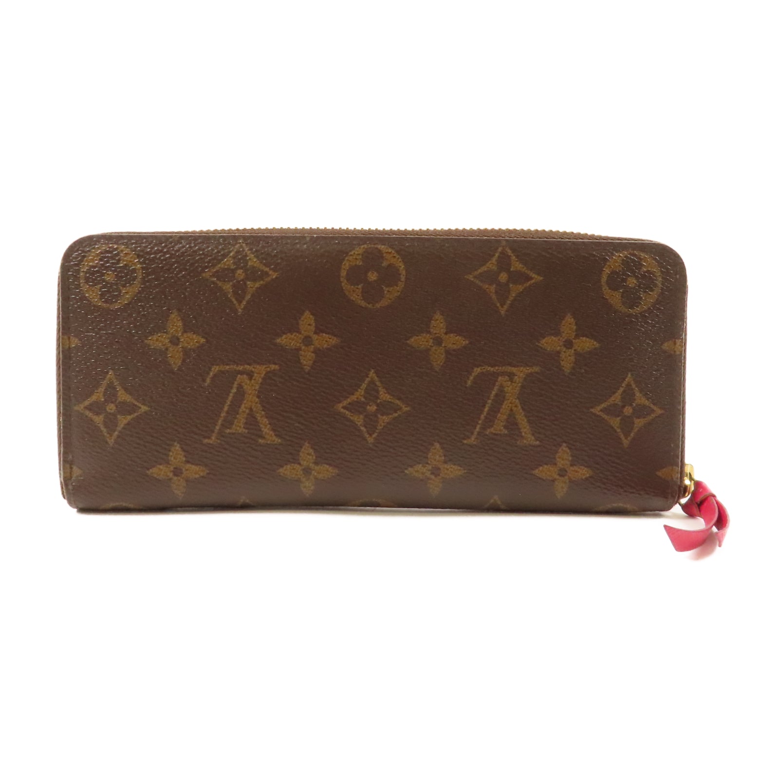 LOUIS VUITTON Monogram Clemence Long Wallet金扣長錢包棕色/紅色