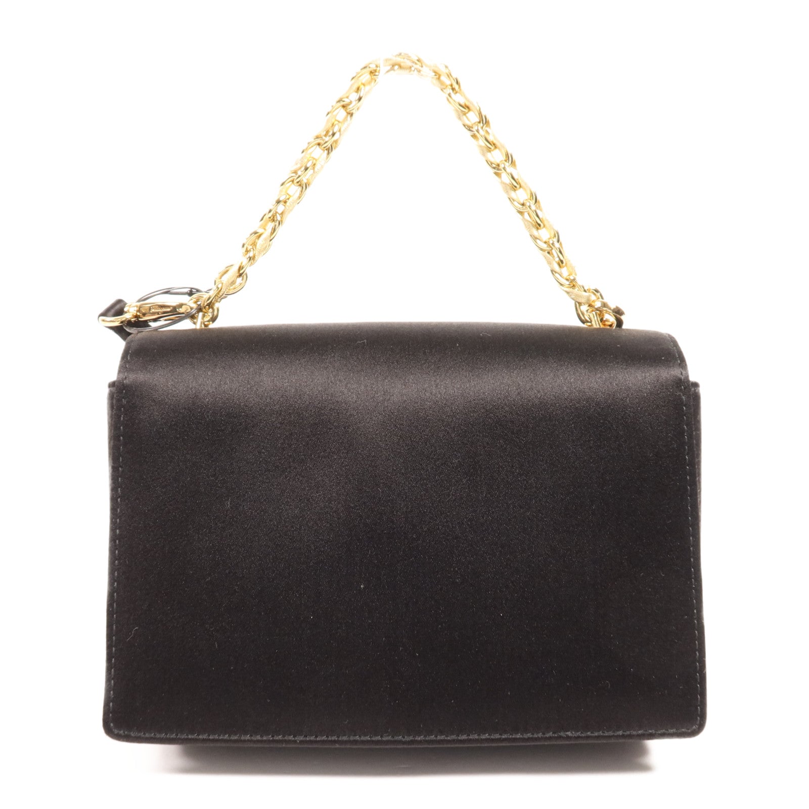 Salvatore Ferragamo 【激減優惠】絲質Shoulder Bag金扣手挽肩背兩用袋