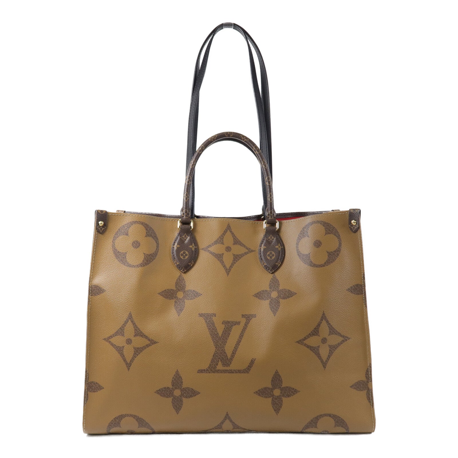 LOUIS VUITTON Monogram Giant Reverse On The Go GM金扣手挽肩背兩用袋