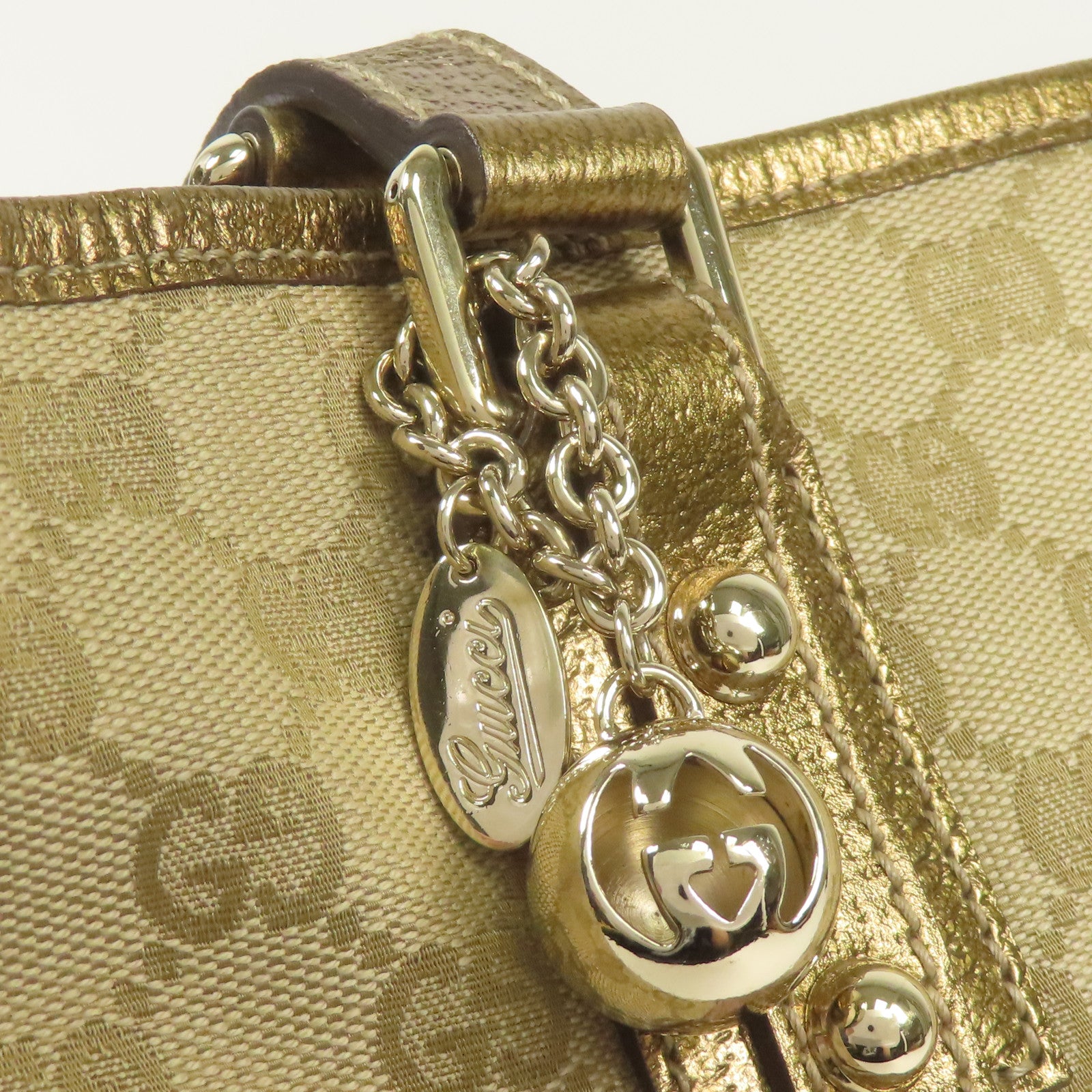 GUCCI GG Shoulder Bag Canvas Brown