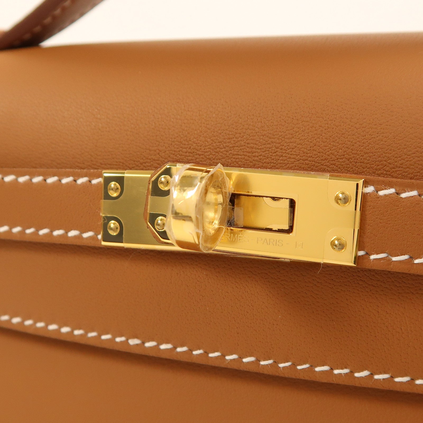 HERMES Swift皮革Kelly Pochette金扣手挽袋