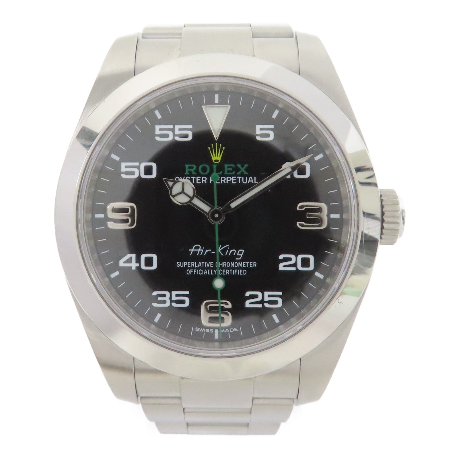 ROLEX Air King不鏽鋼手錶自動機芯黑色
