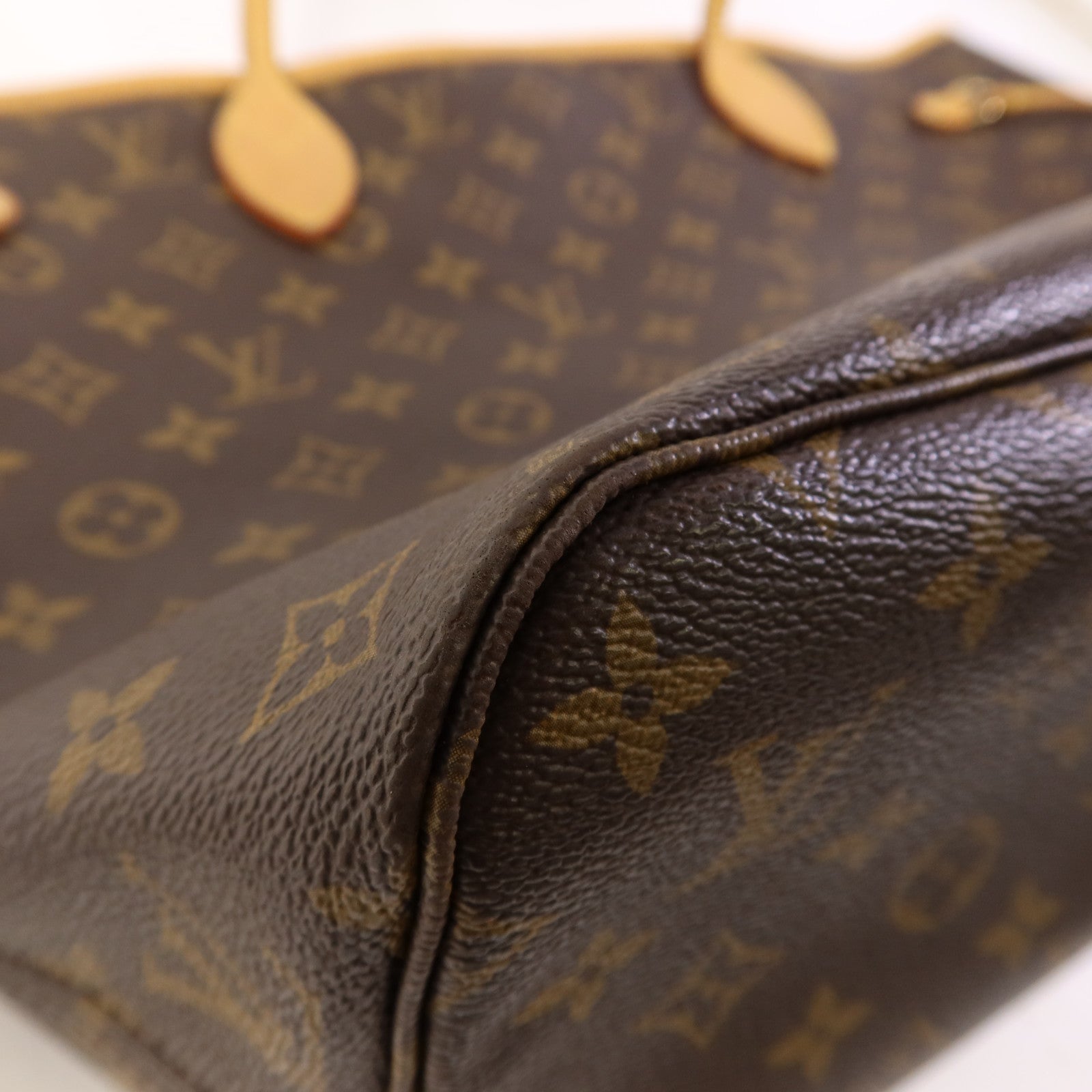 LOUIS VUITTON Monogram Neverfull MM金扣手挽袋