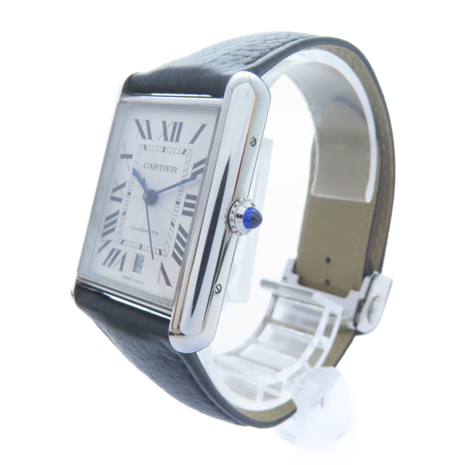 CARTIER Must Tank不鏽鋼手錶自動機芯白色