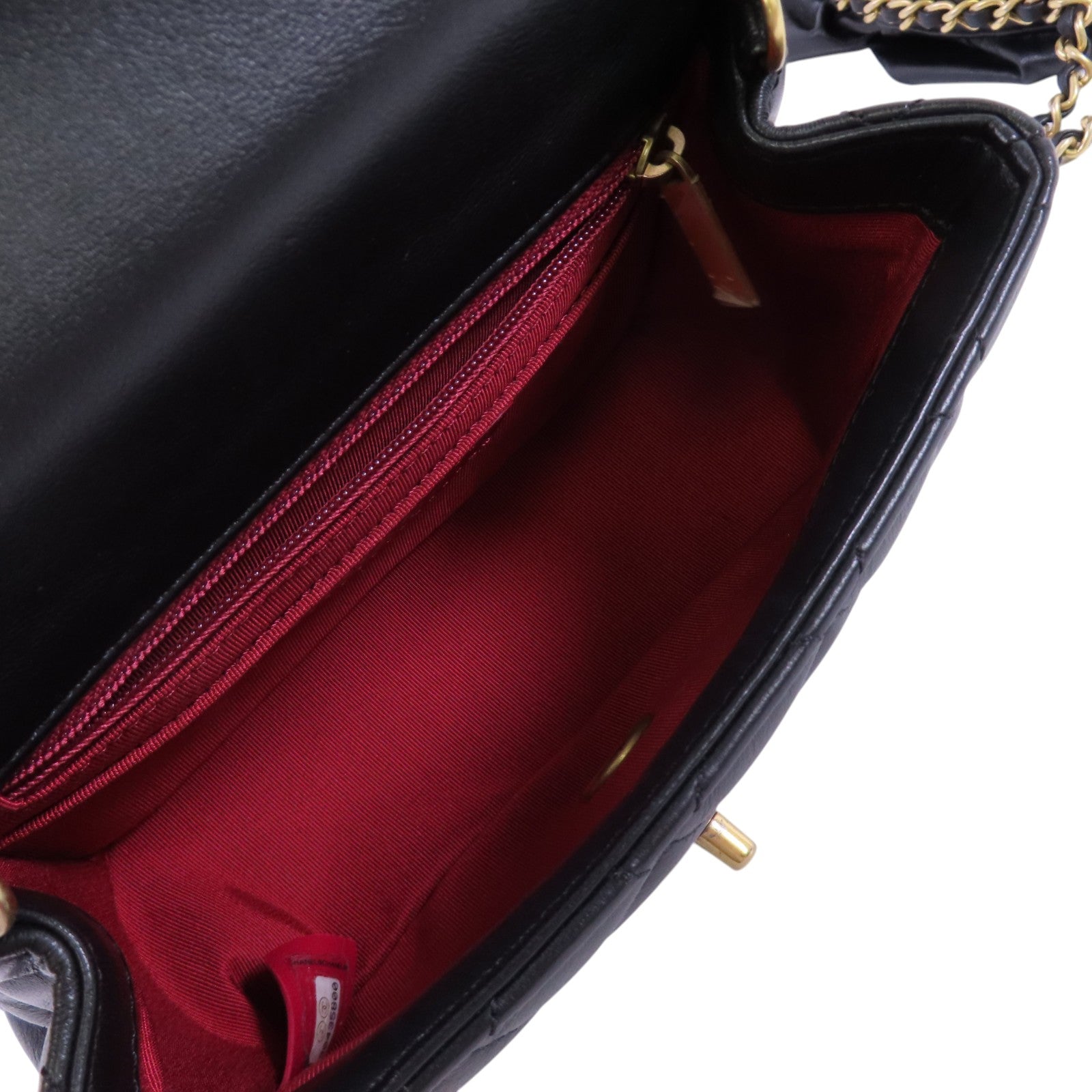 CHANEL 羊皮皮革Chain Shoulder Bag金扣鏈帶肩背大