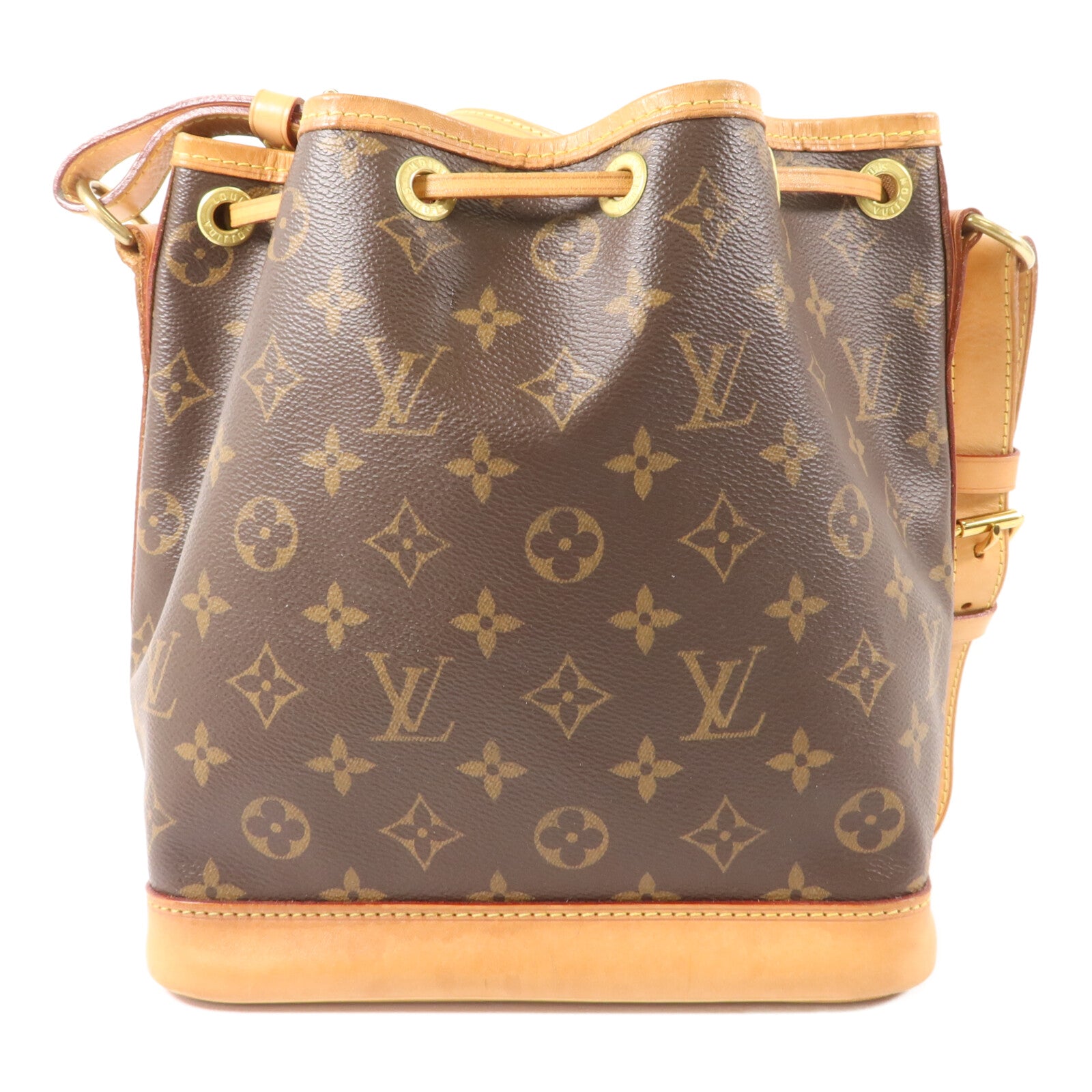 LOUIS VUITTON Monogram Noe BB金扣肩背袋棕色
