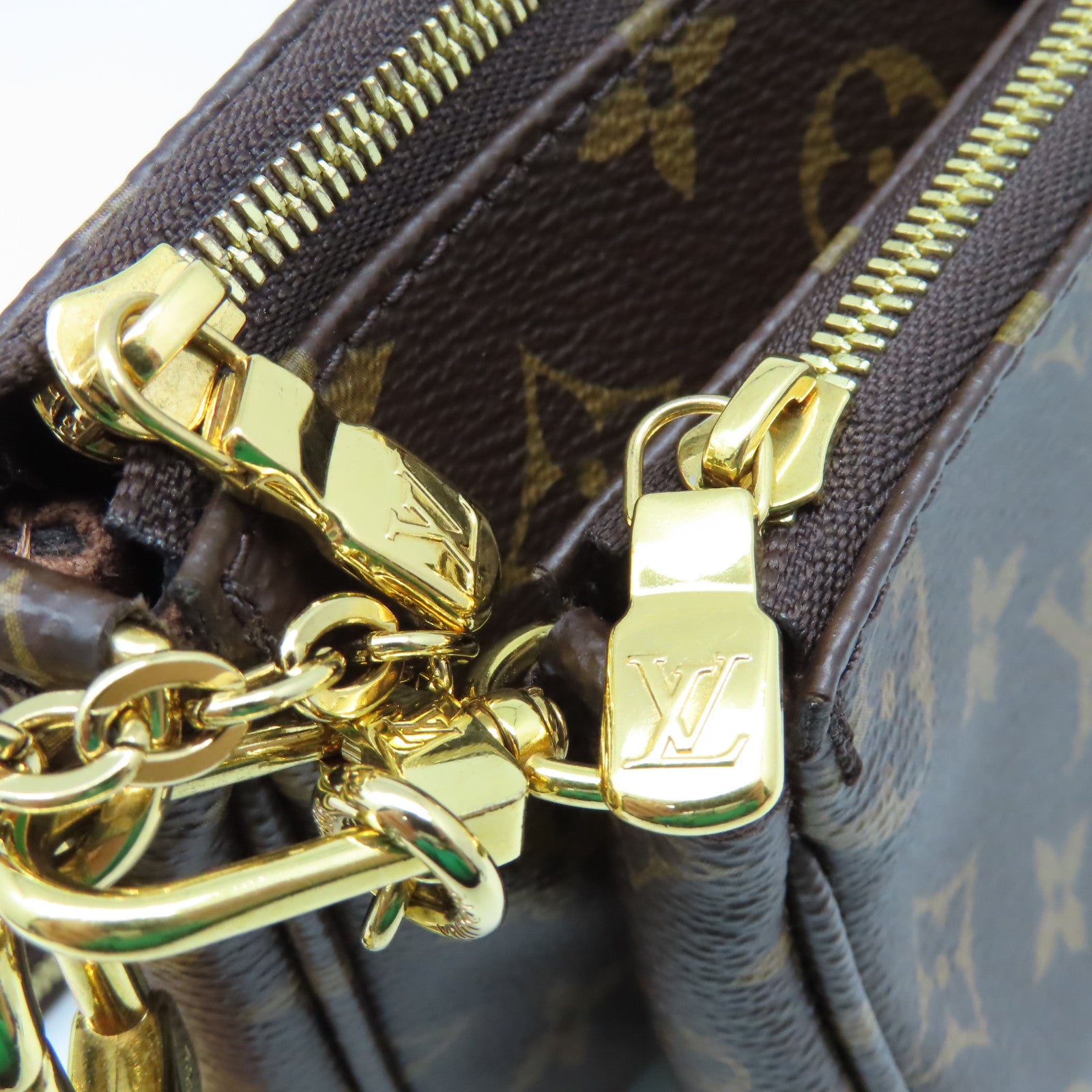 LOUIS VUITTON Monogram Multi Pochette Accessoires手挽肩背兩用袋啡色
