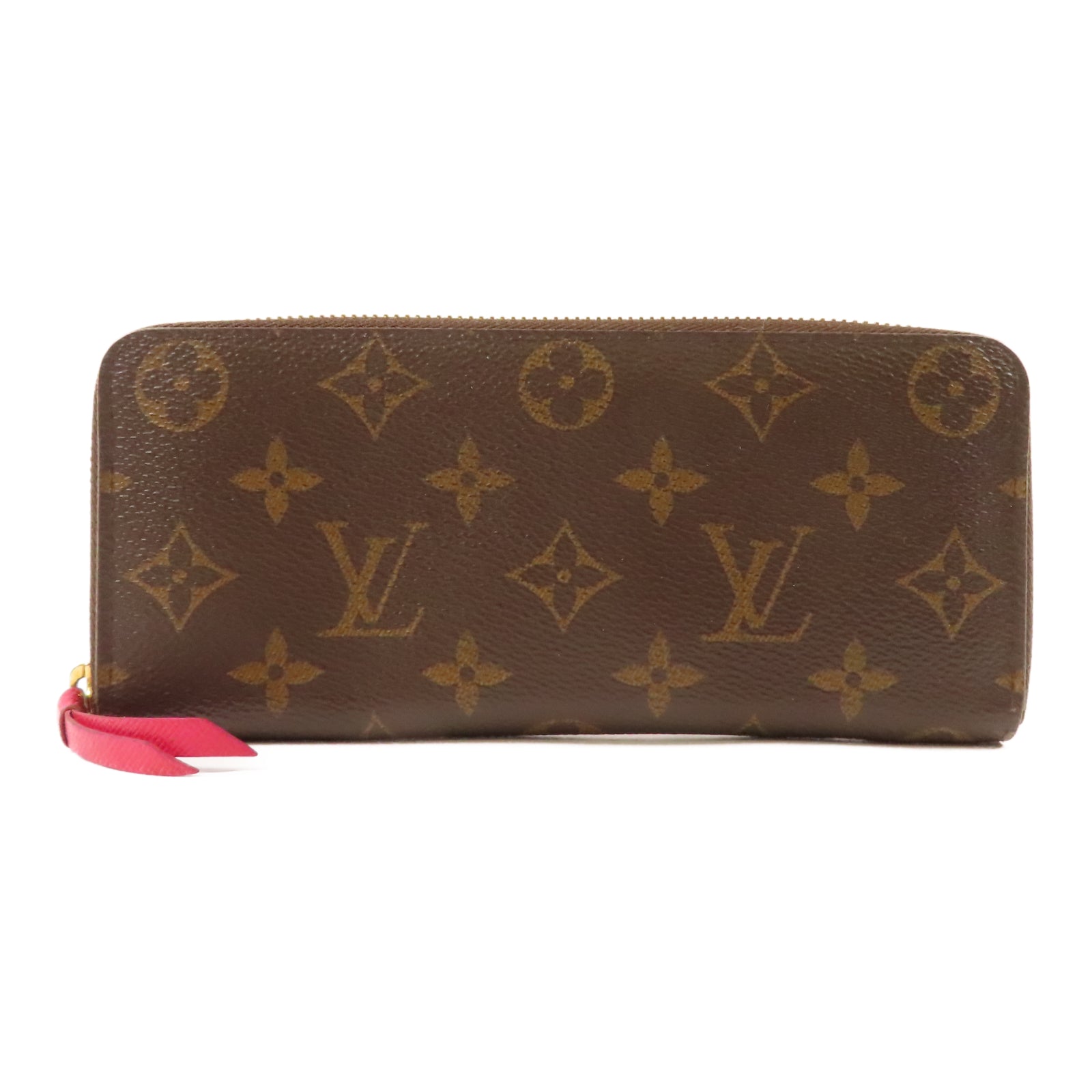LOUIS VUITTON Monogram Clemence Long Wallet金扣長錢包棕色/紅色