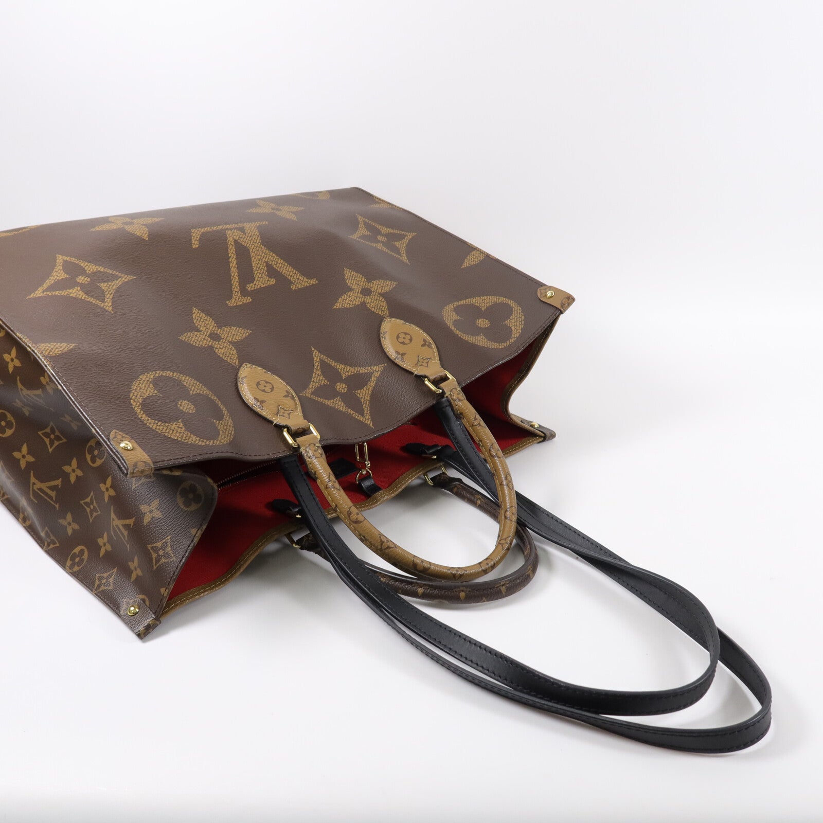 LOUIS VUITTON Monogram Giant Reverse On The Go GM金扣手挽肩背兩用袋