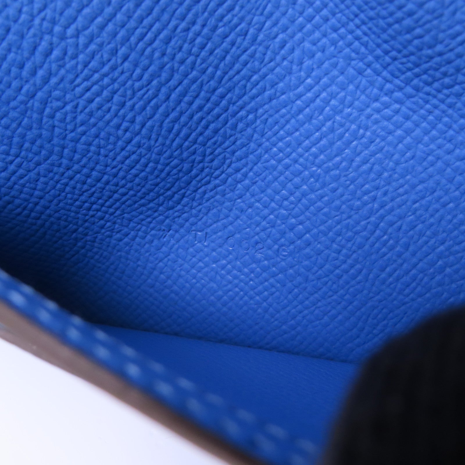 HERMES 【激減優惠】Epsom皮革Bearn Long Wallet銀扣長錢包Orange Poppy /Bleu Paradis