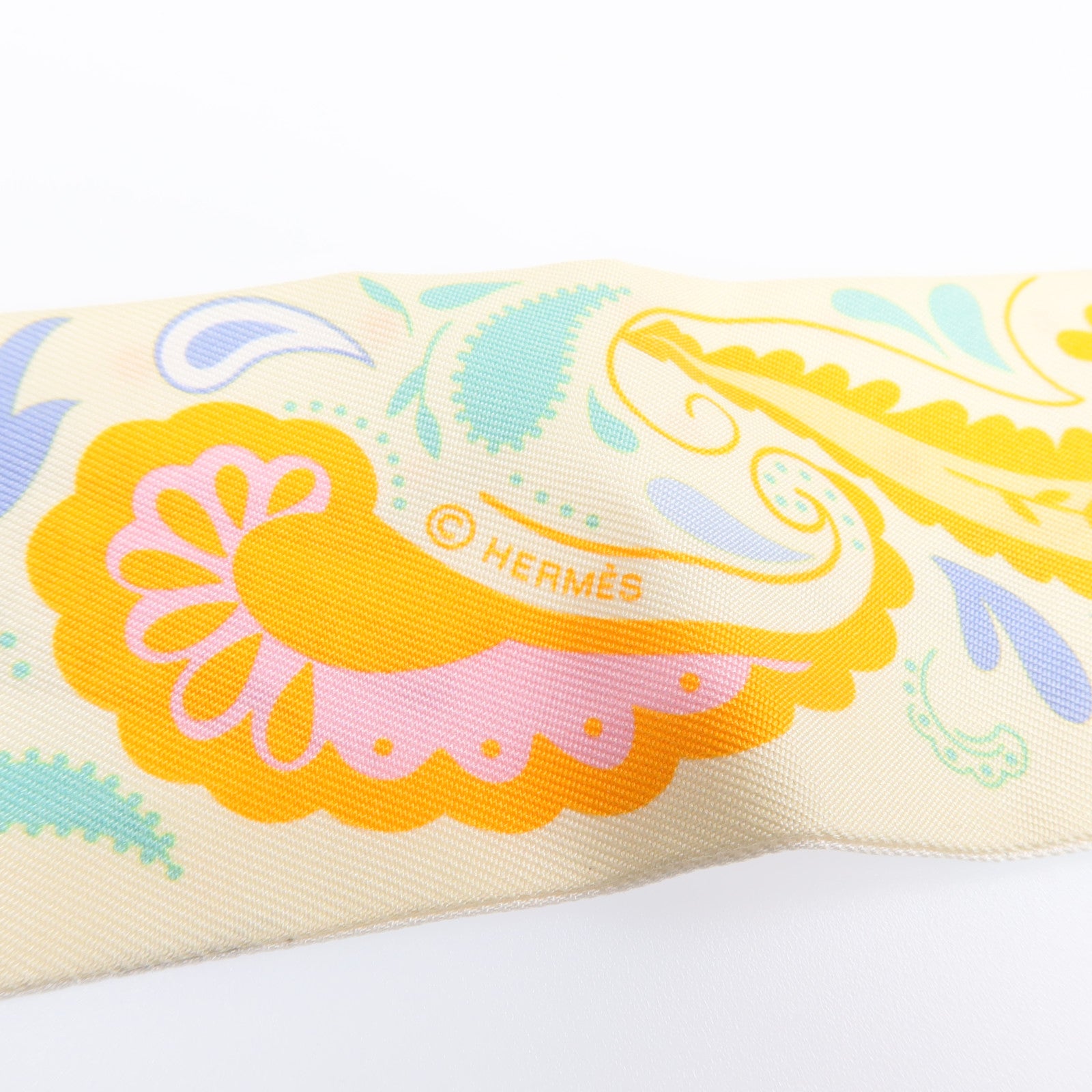 HERMES 絲質Twilly絲巾