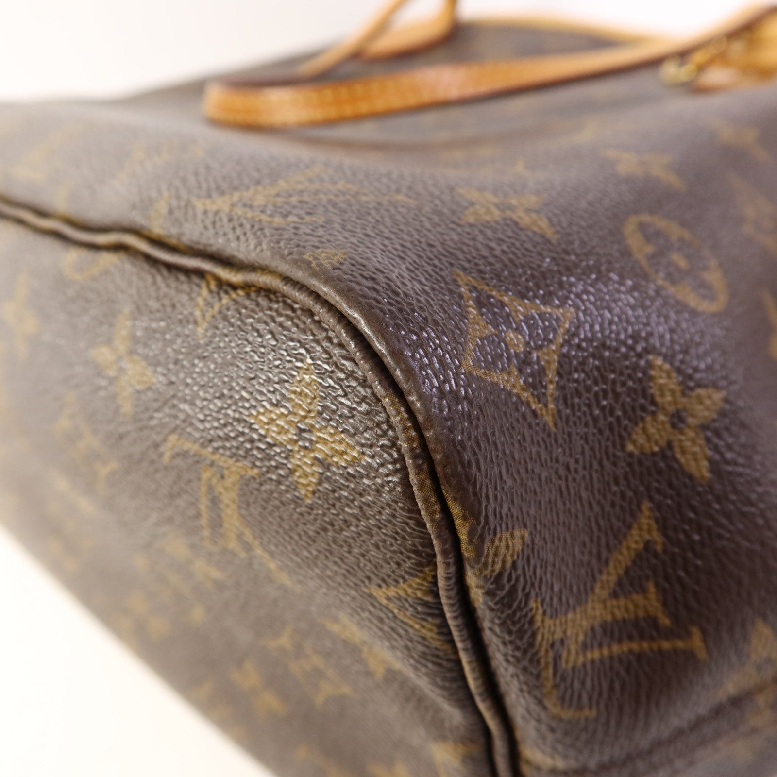 LOUIS VUITTON Monogram Neverfull MM金扣手挽袋
