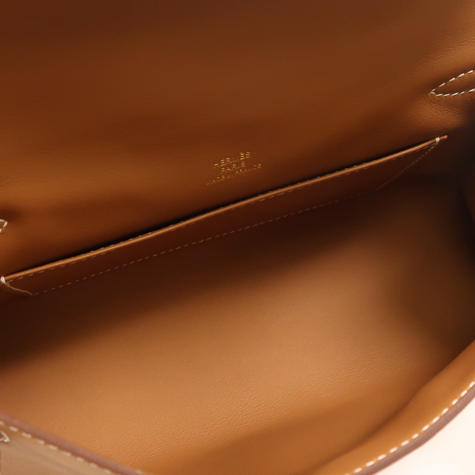 HERMES Swift皮革Kelly Pochette金扣手挽袋