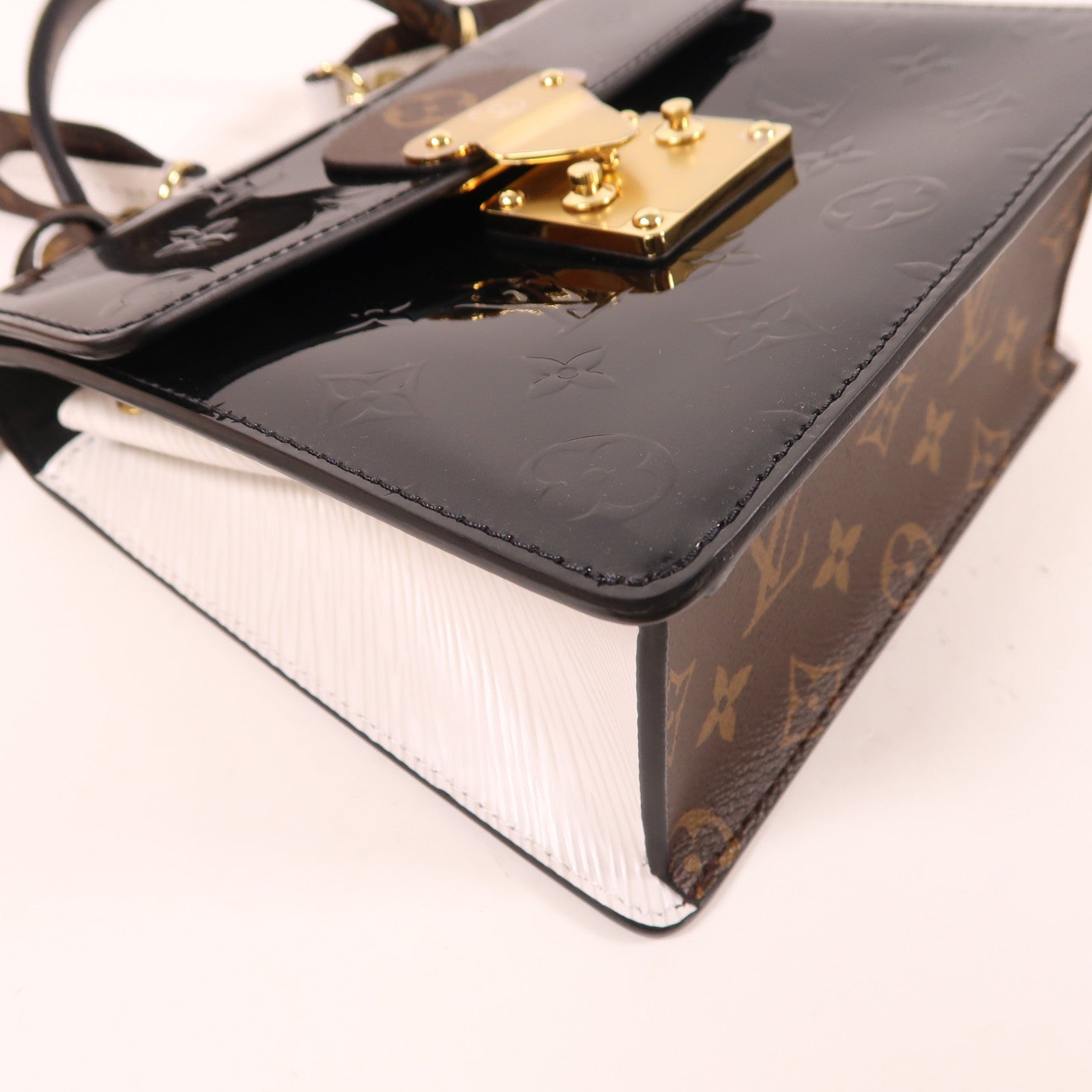 LOUIS VUITTON LV GHW Spring Street 2 Way Shoulder Bag M90375 Monogram Epi Vernis