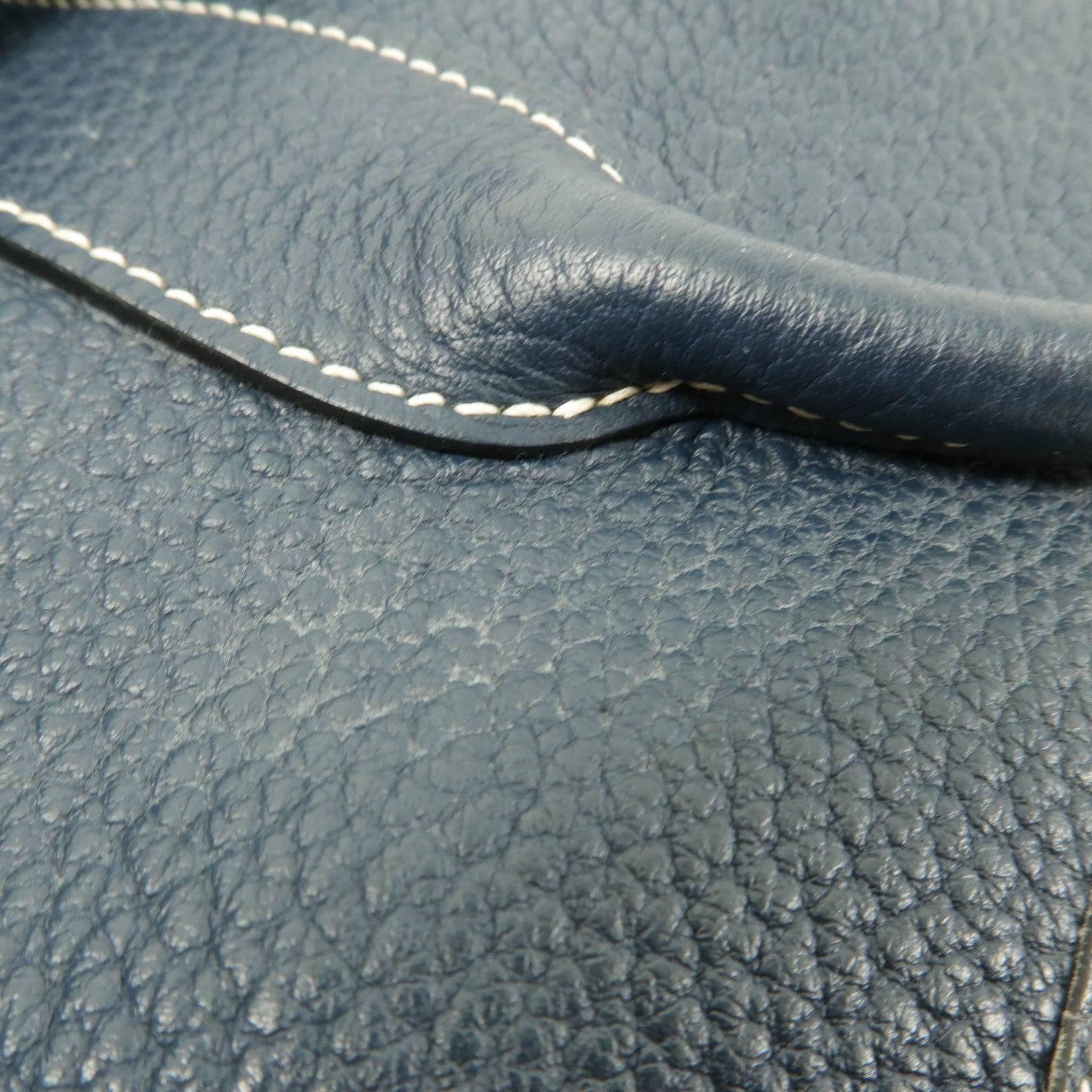 HERMES Negonda皮革Garden Party PM手挽袋Bleu De Prusse