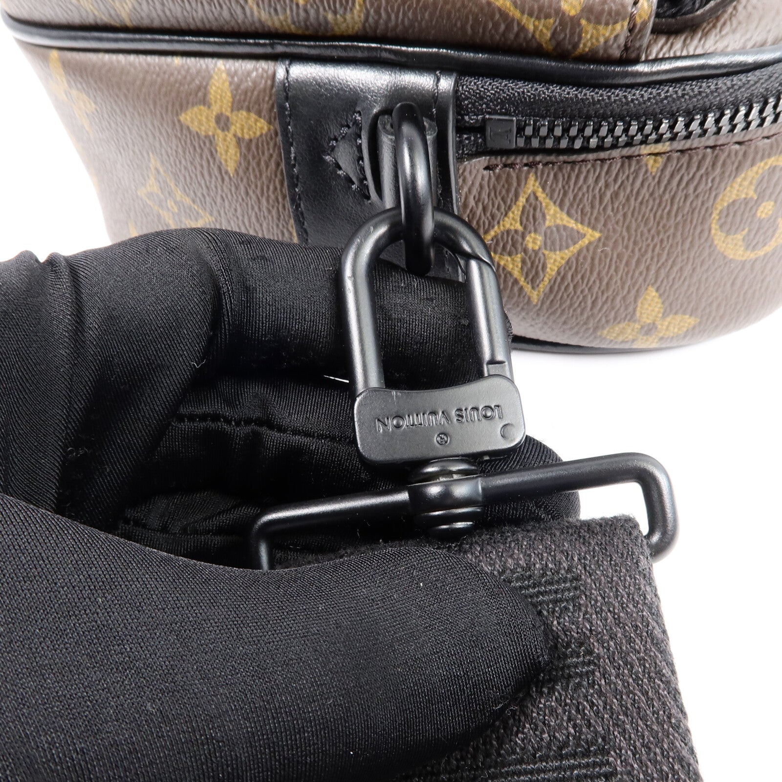 LOUIS VUITTON Monogram Macassar S Lock手挽肩背兩用袋