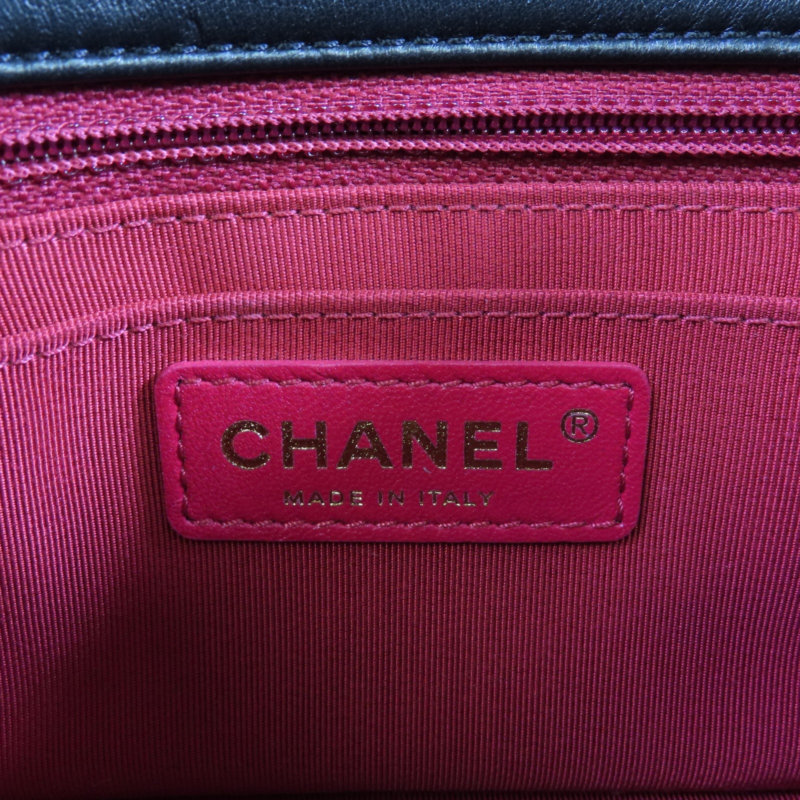 CHANEL 羊皮皮革Chain Shoulder Bag金扣鏈帶肩背大