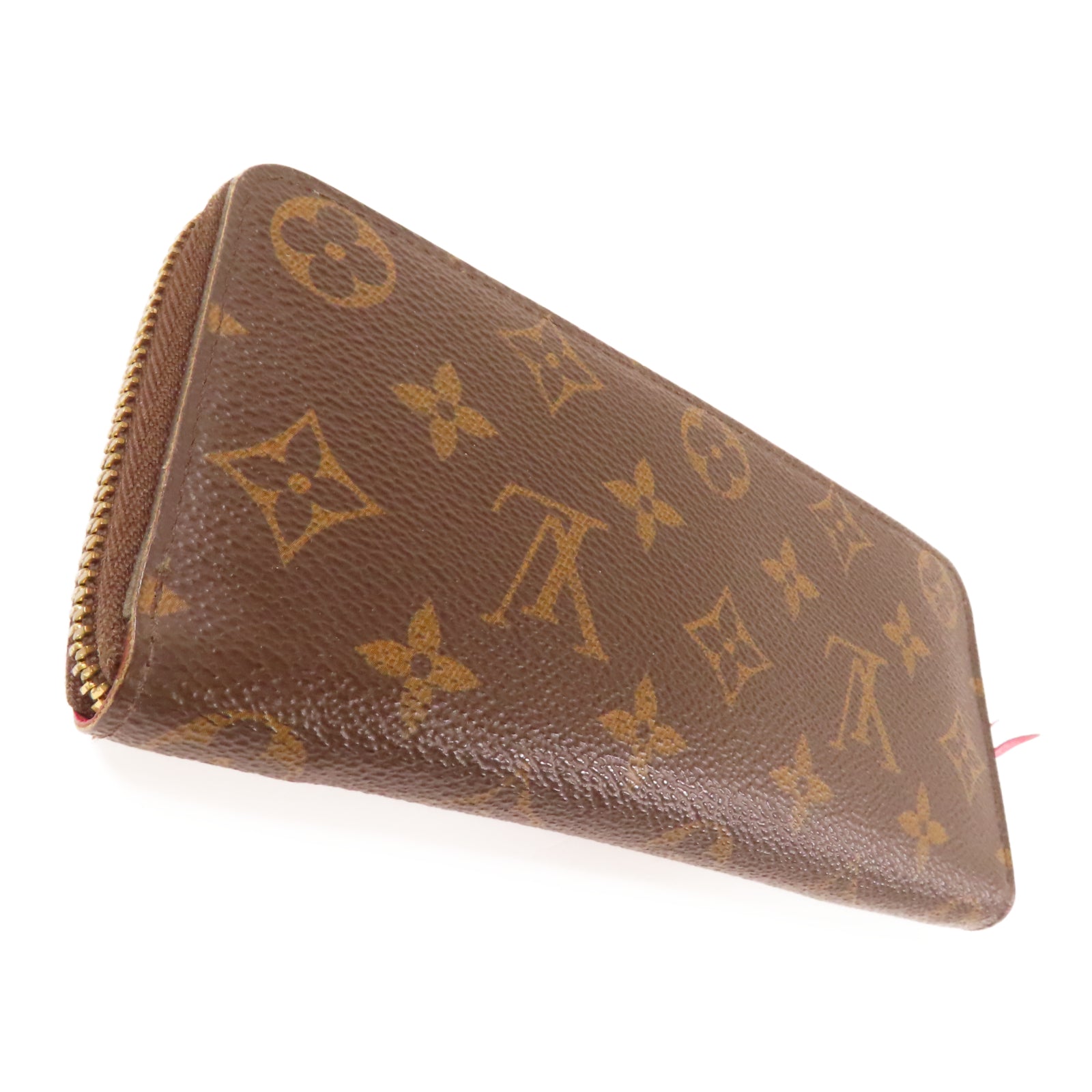 LOUIS VUITTON Monogram Clemence Long Wallet金扣長錢包棕色/紅色