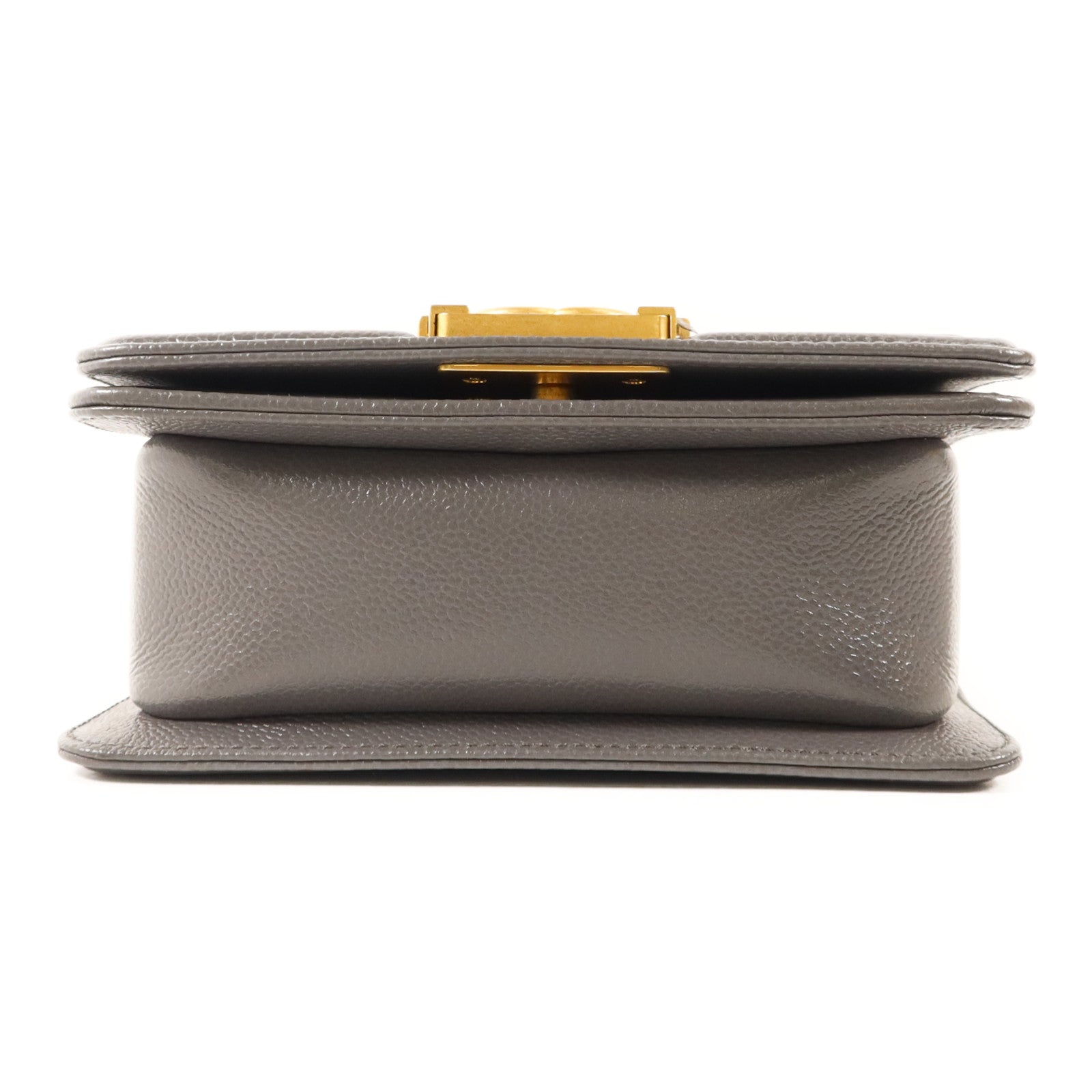 CHANEL 牛皮皮革Mini Boy金扣鏈帶肩背袋