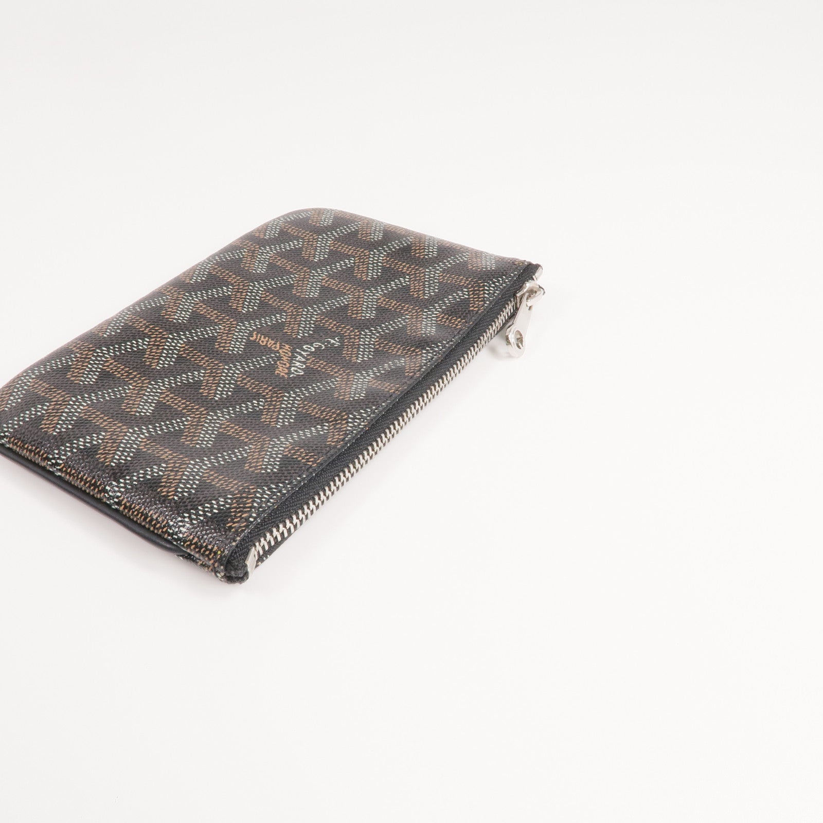 GOYARD 塗層帆布Pouch銀扣手拿包