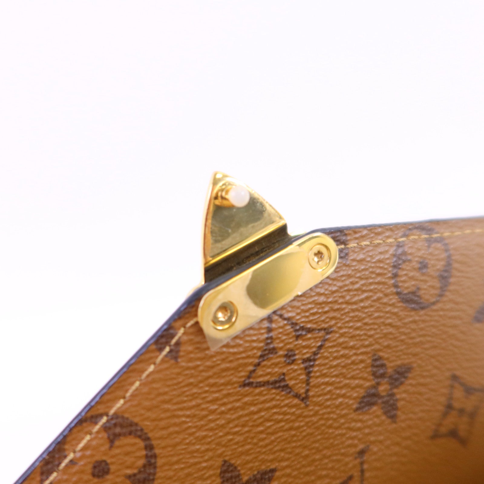 LOUIS VUITTON Monogram Reverse Pochette Metis金扣手挽肩背兩用袋