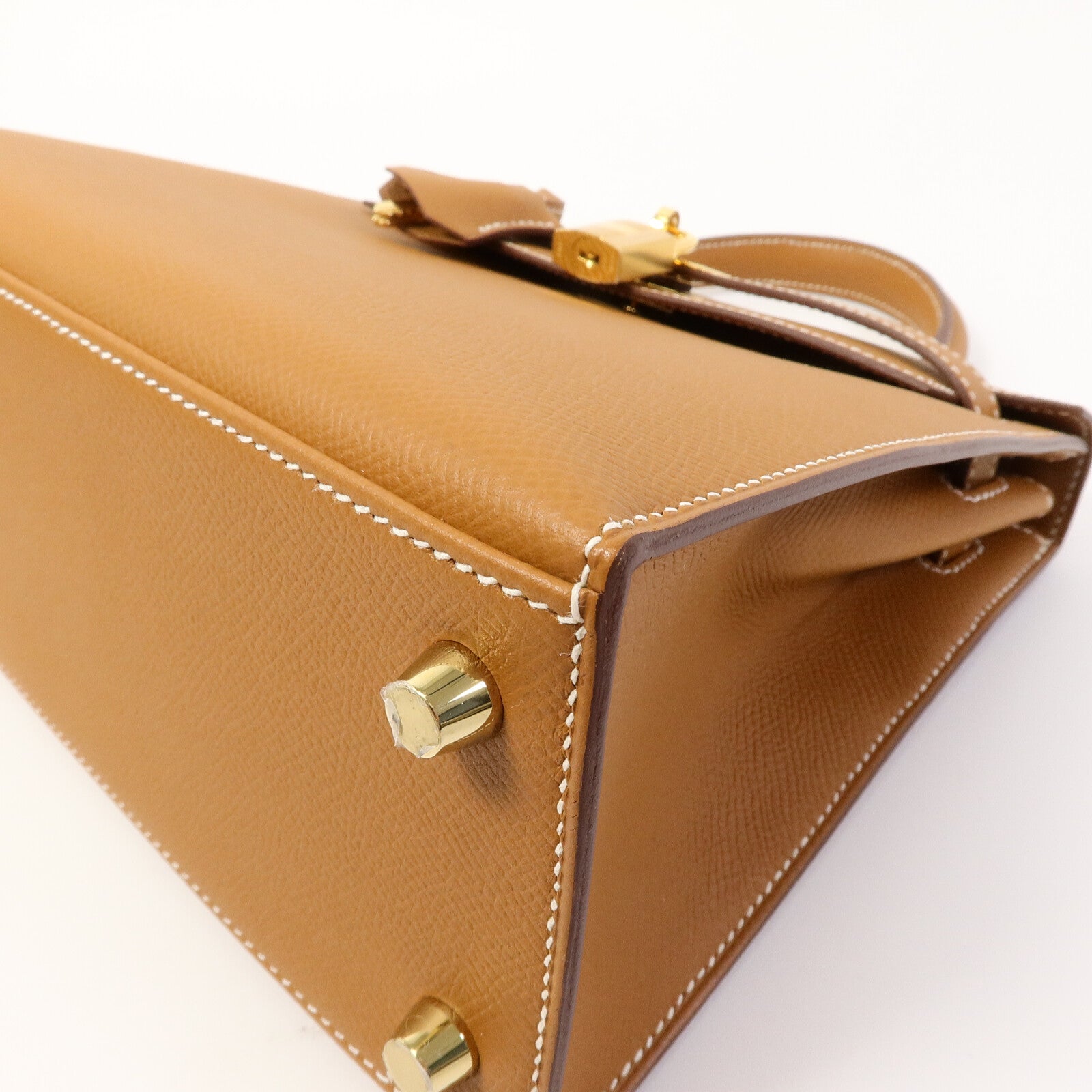 HERMES Epsom皮革Kelly 25手挽肩背兩用袋Gold